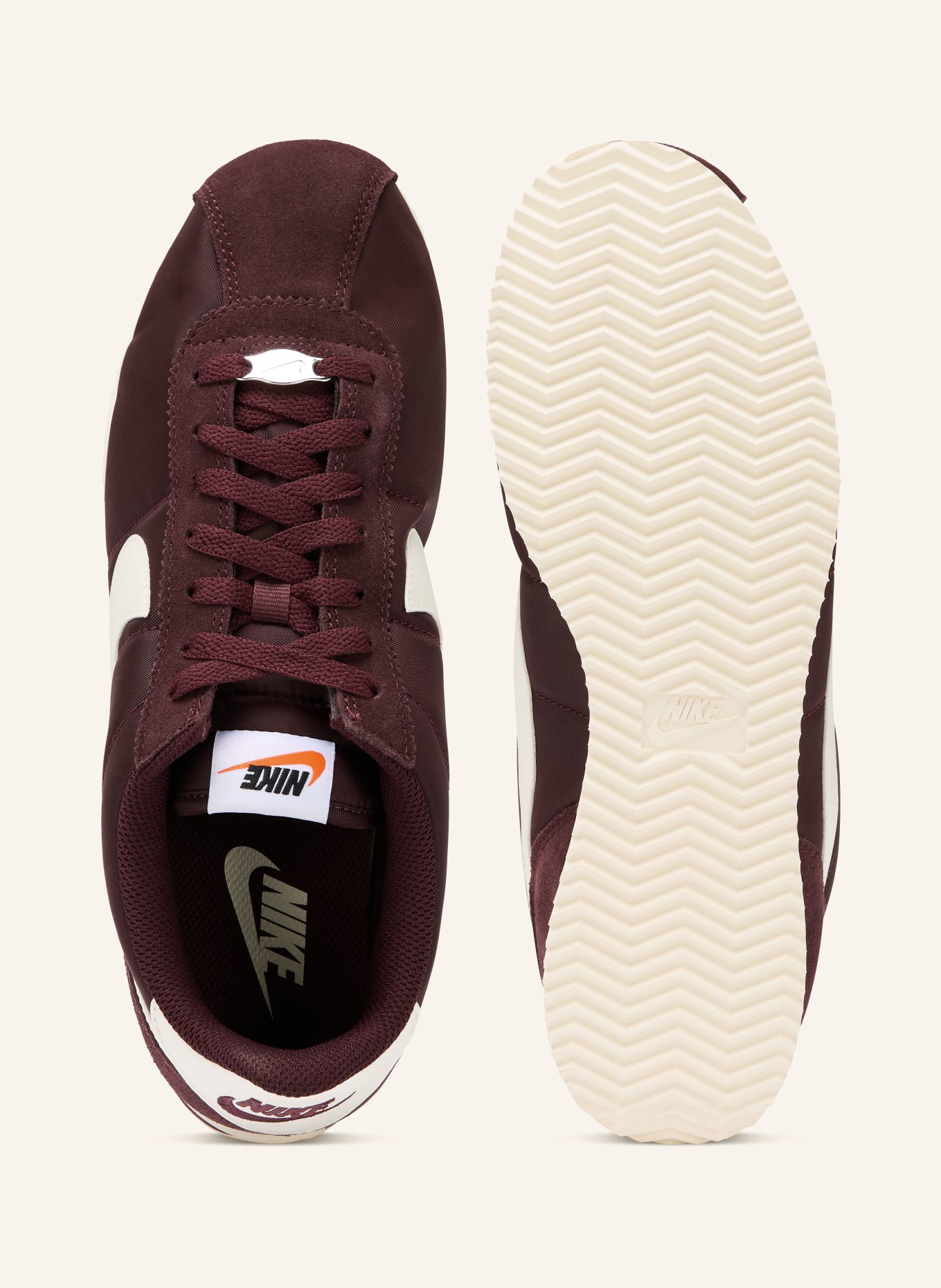 Nike Sneaker CORTEZ: DUNKELROT / WEISS