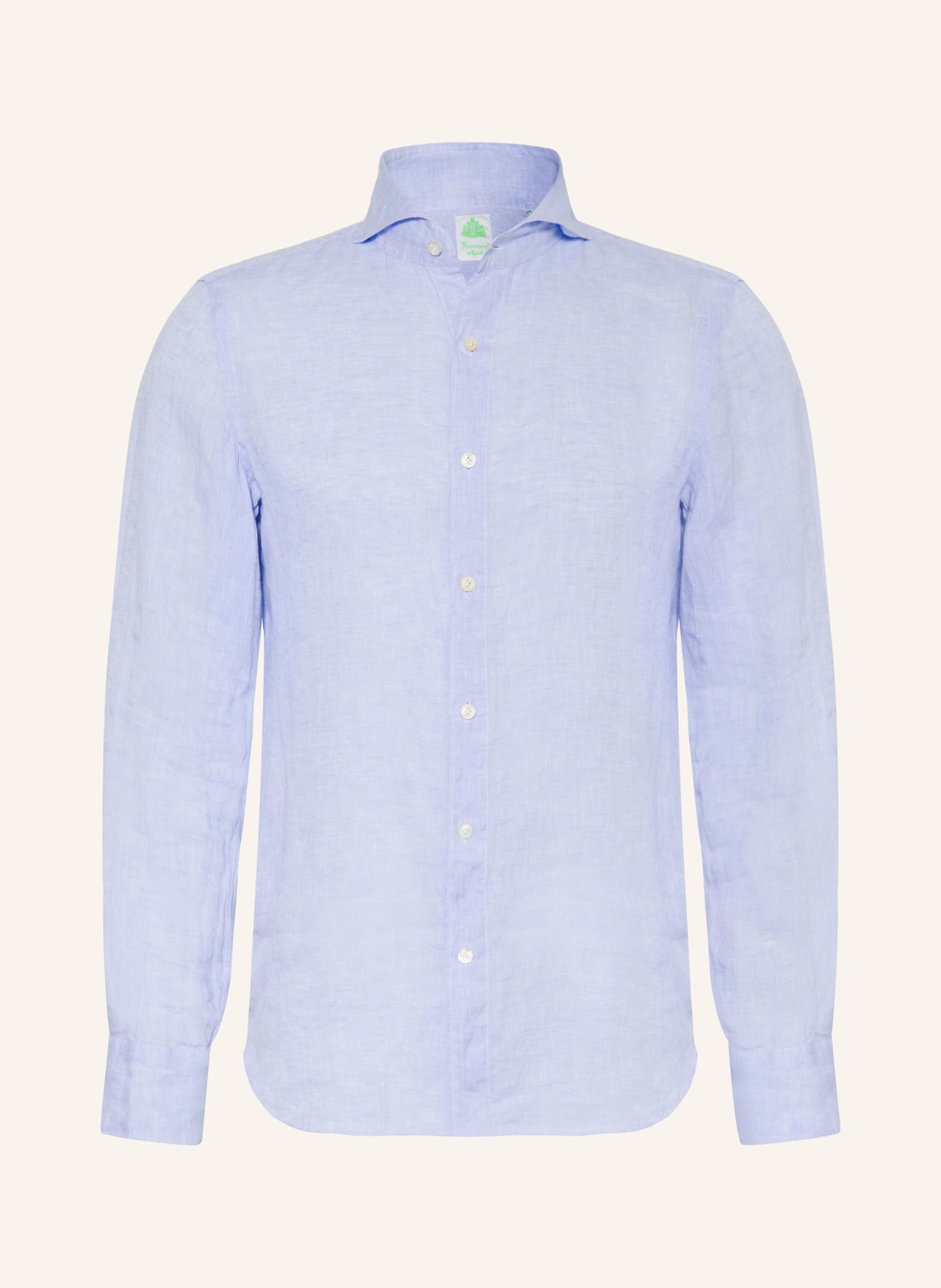 FINAMORE 1925 Koszula z lnu TOKYO SERGIO slim fit: JASNONIEBIESKI