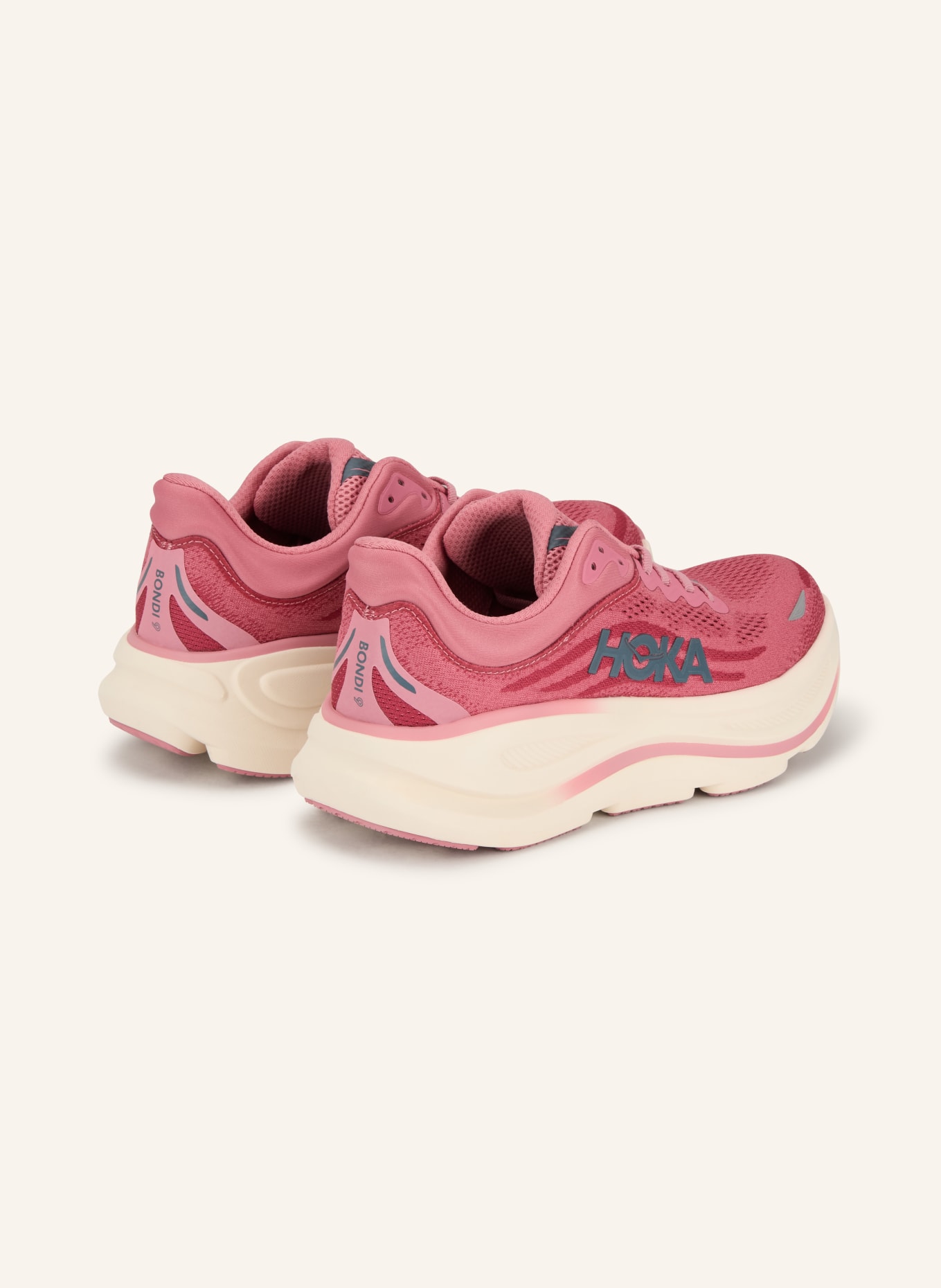 HOKA Laufschuhe BONDI 9: ROSA / DUNKELGRAU