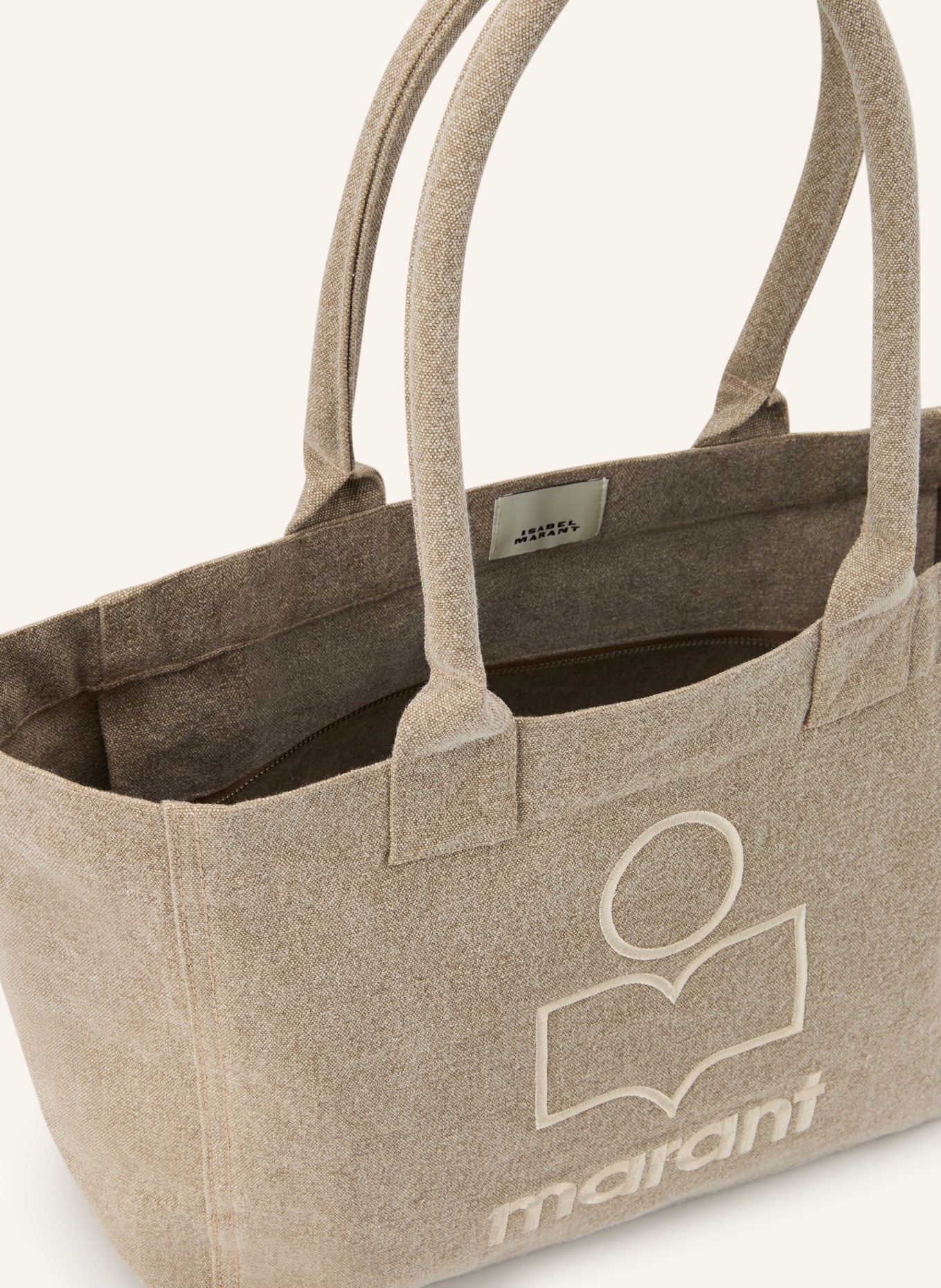 ISABEL MARANT Torba shopper YENKY: BEŻOWY / BIAŁY