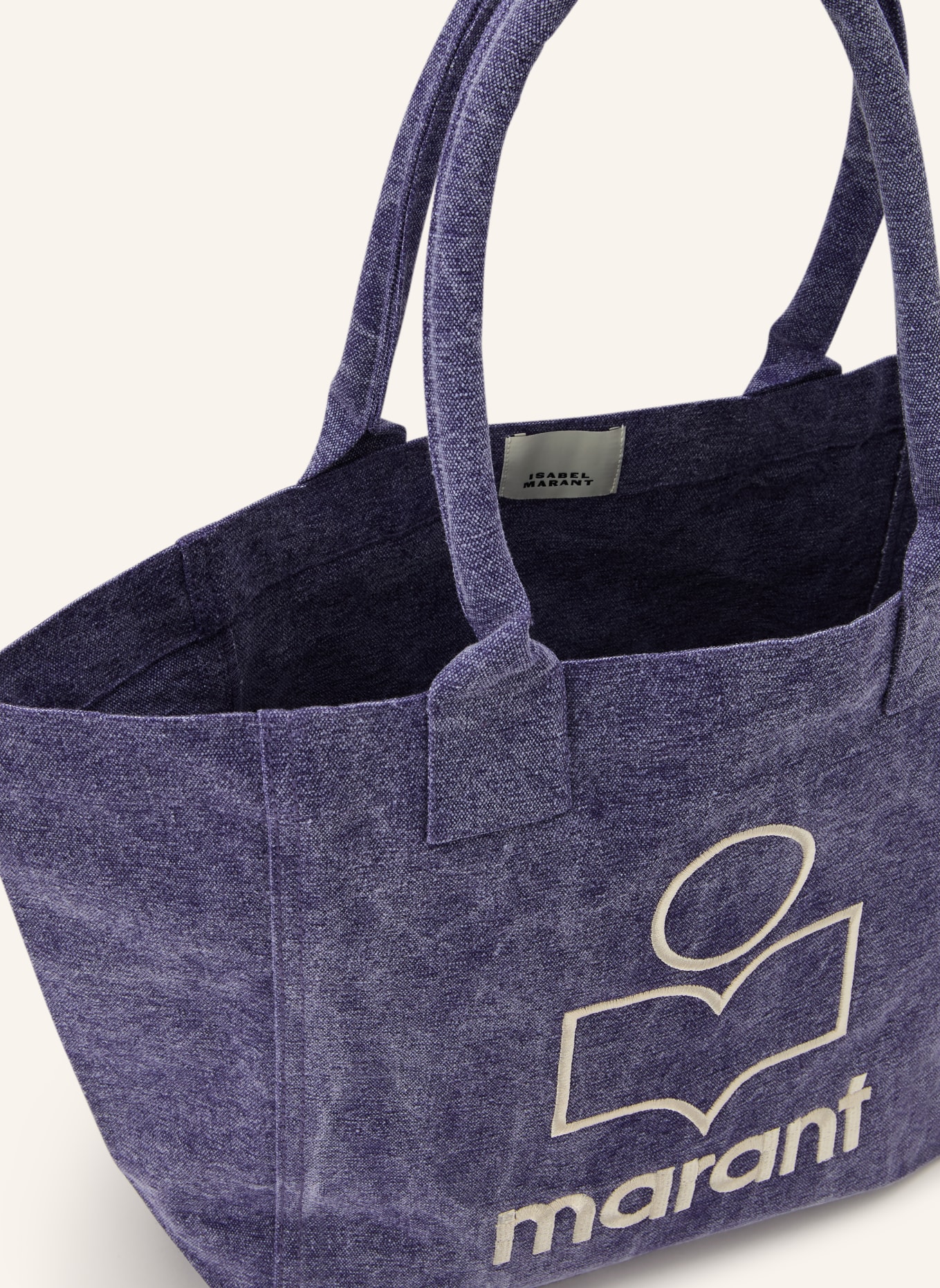 ISABEL MARANT Torba shopper YENKY SMALL: NIEBIESKI / BIAŁY