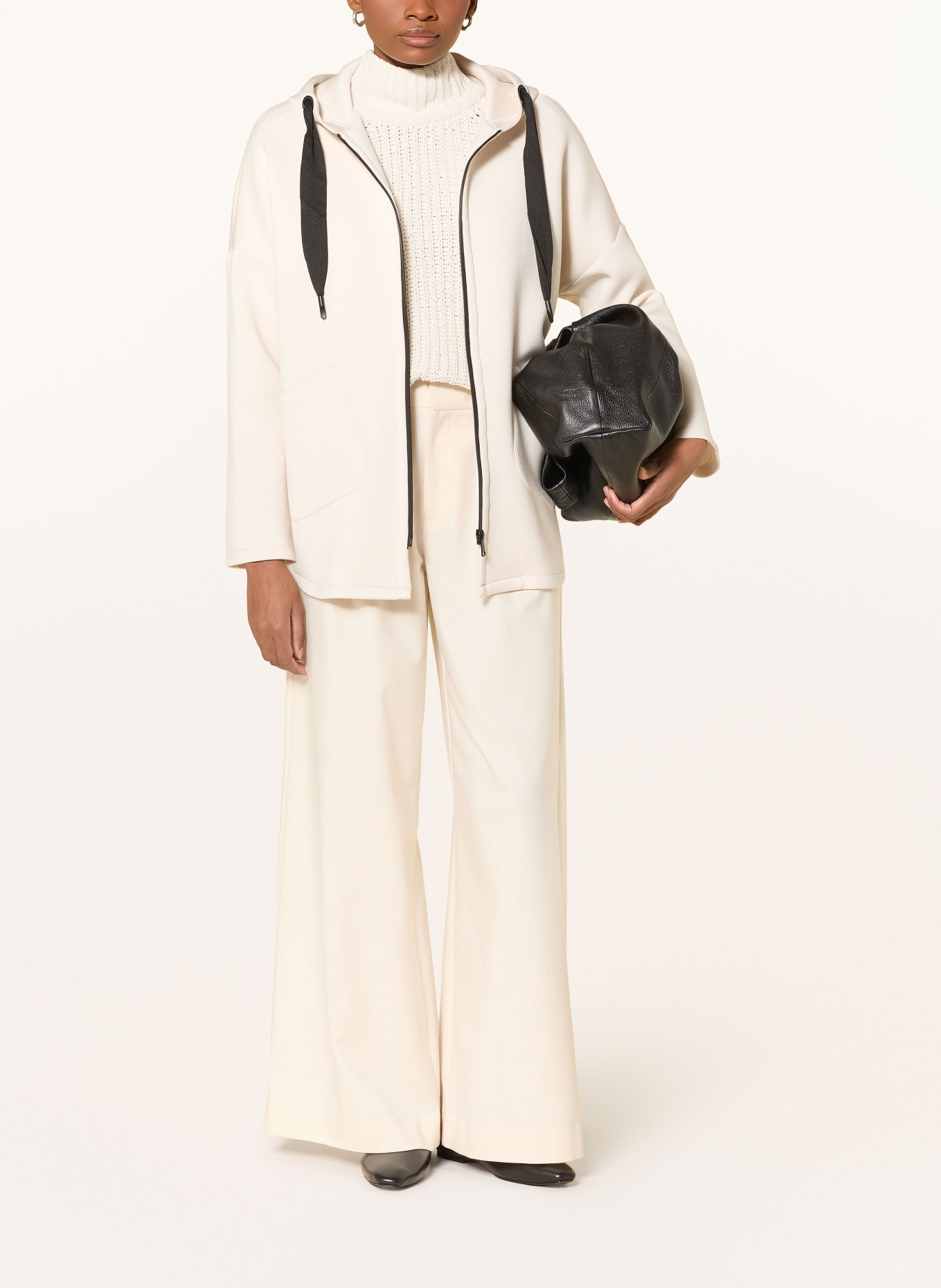 RINO & PELLE Mikina BRAY: SVĚTLE ŠEDÁ / ČERNÁ