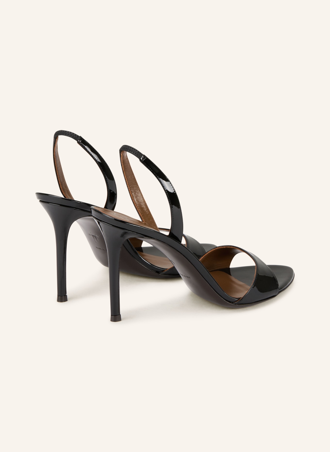 GIUSEPPE ZANOTTI DESIGN Sandały na obcasie MUSE: CZARNY