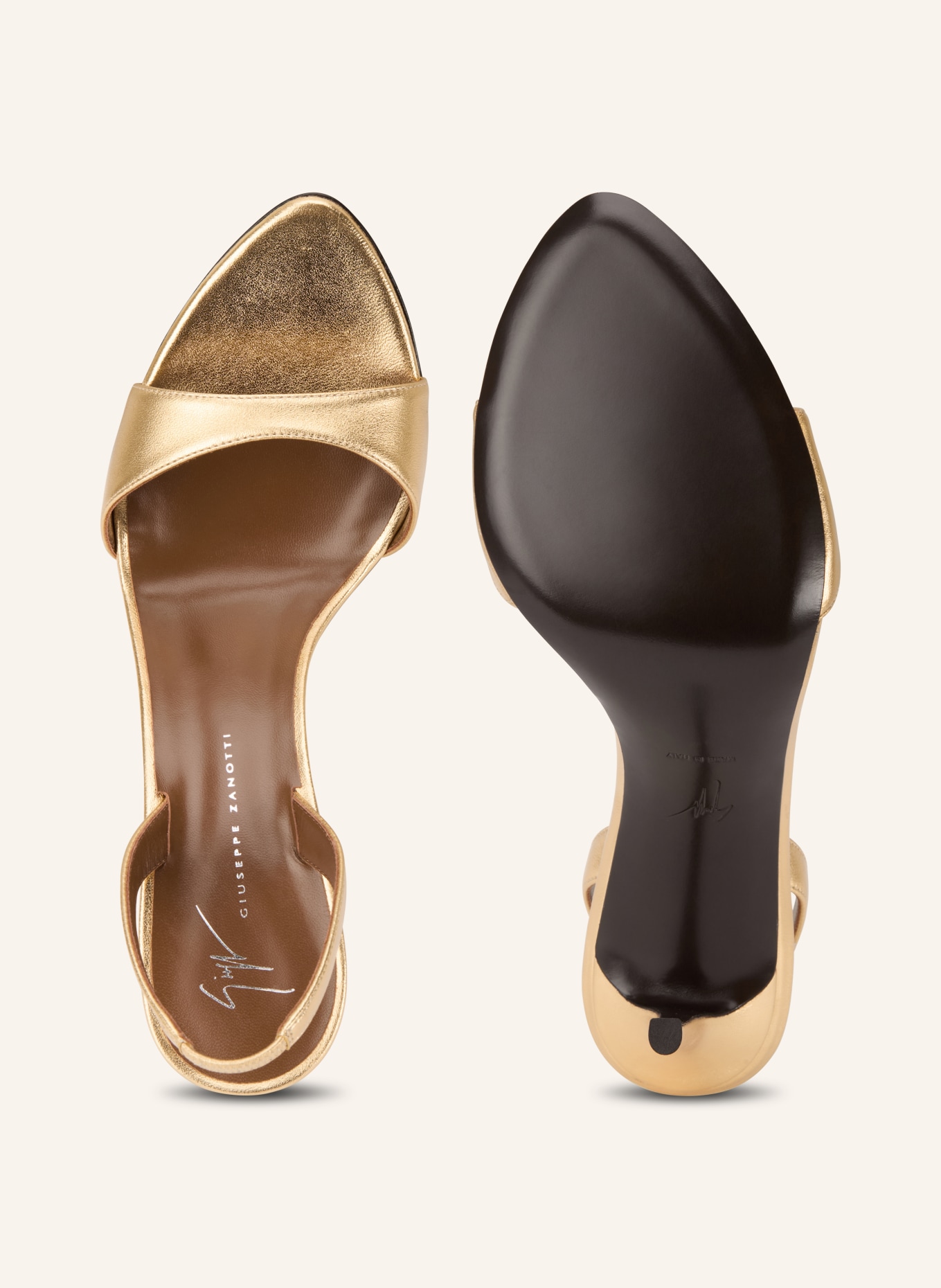 GIUSEPPE ZANOTTI DESIGN Sandały na obcasie MUSE: ZŁOTY