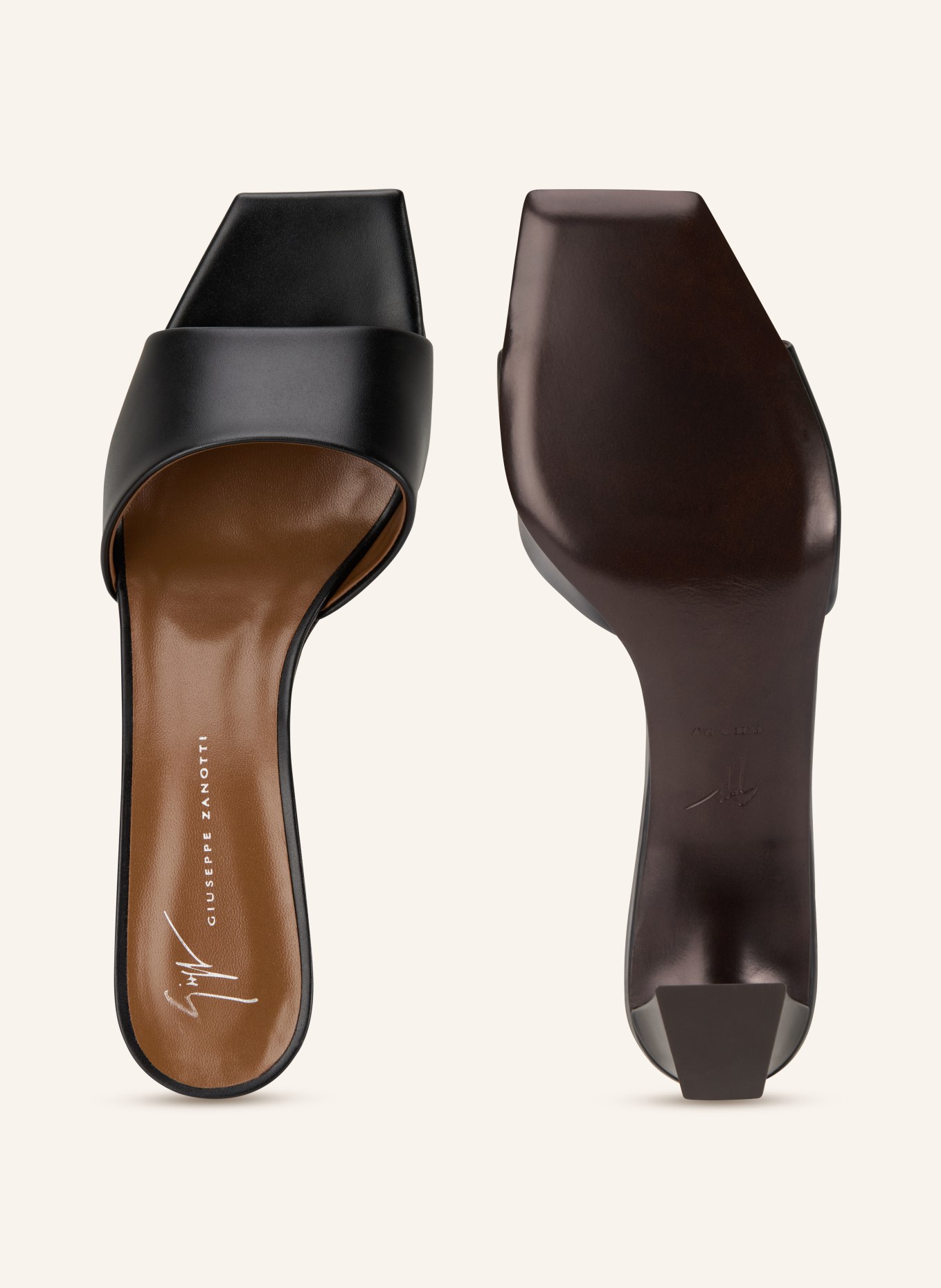 GIUSEPPE ZANOTTI DESIGN Klapki typu mules BRENDA: CZARNY