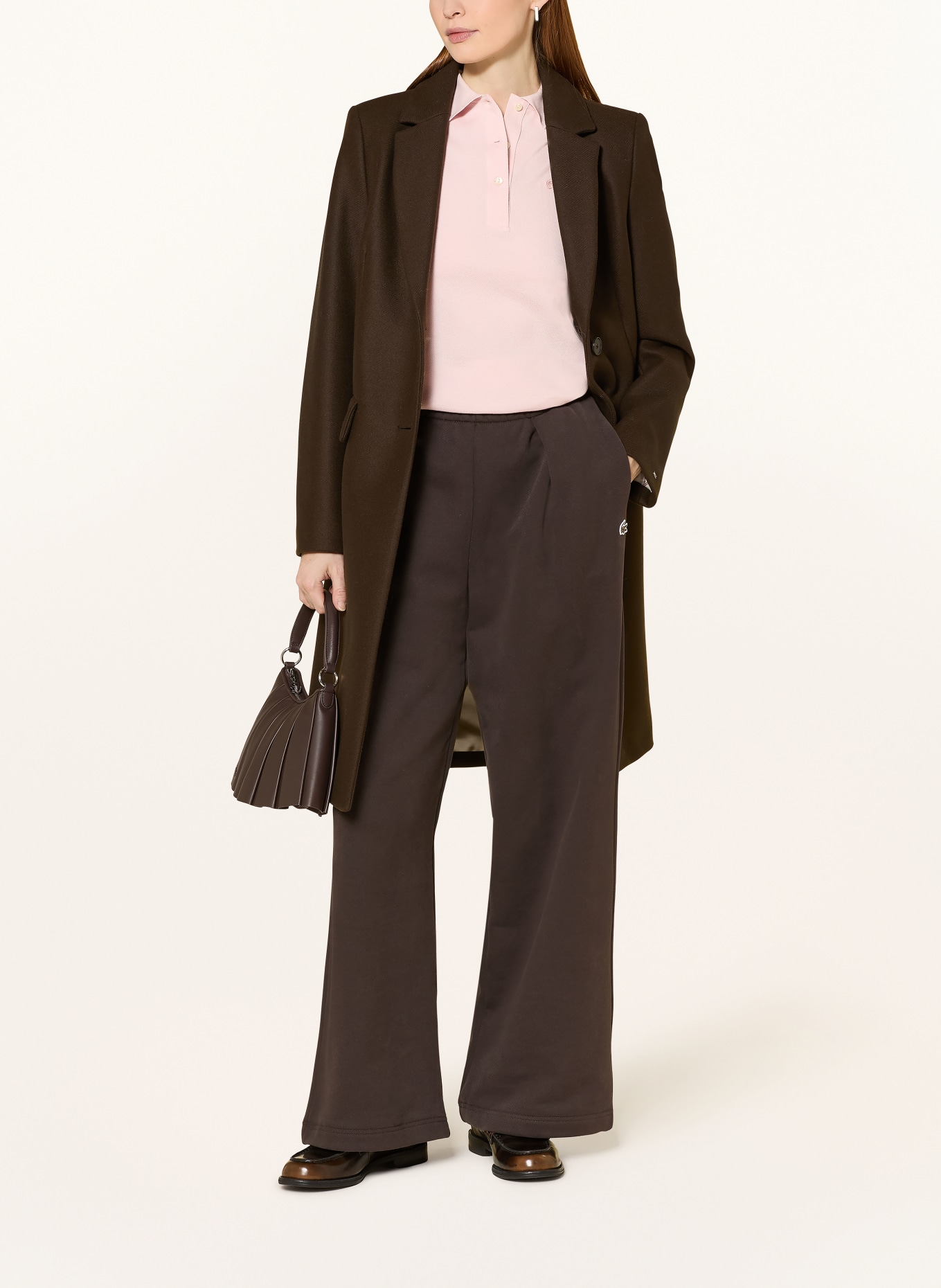 LACOSTE Piqué-Poloshirt mit 3/4-Arm: LACHS