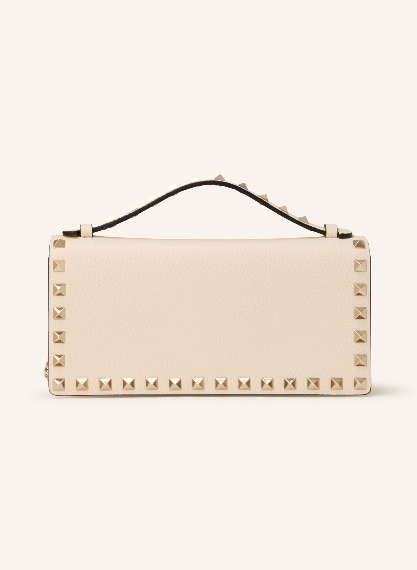 VALENTINO GARAVANI Portfel ROCKSTUD do przewieszenia przez ramię: KREMOWY