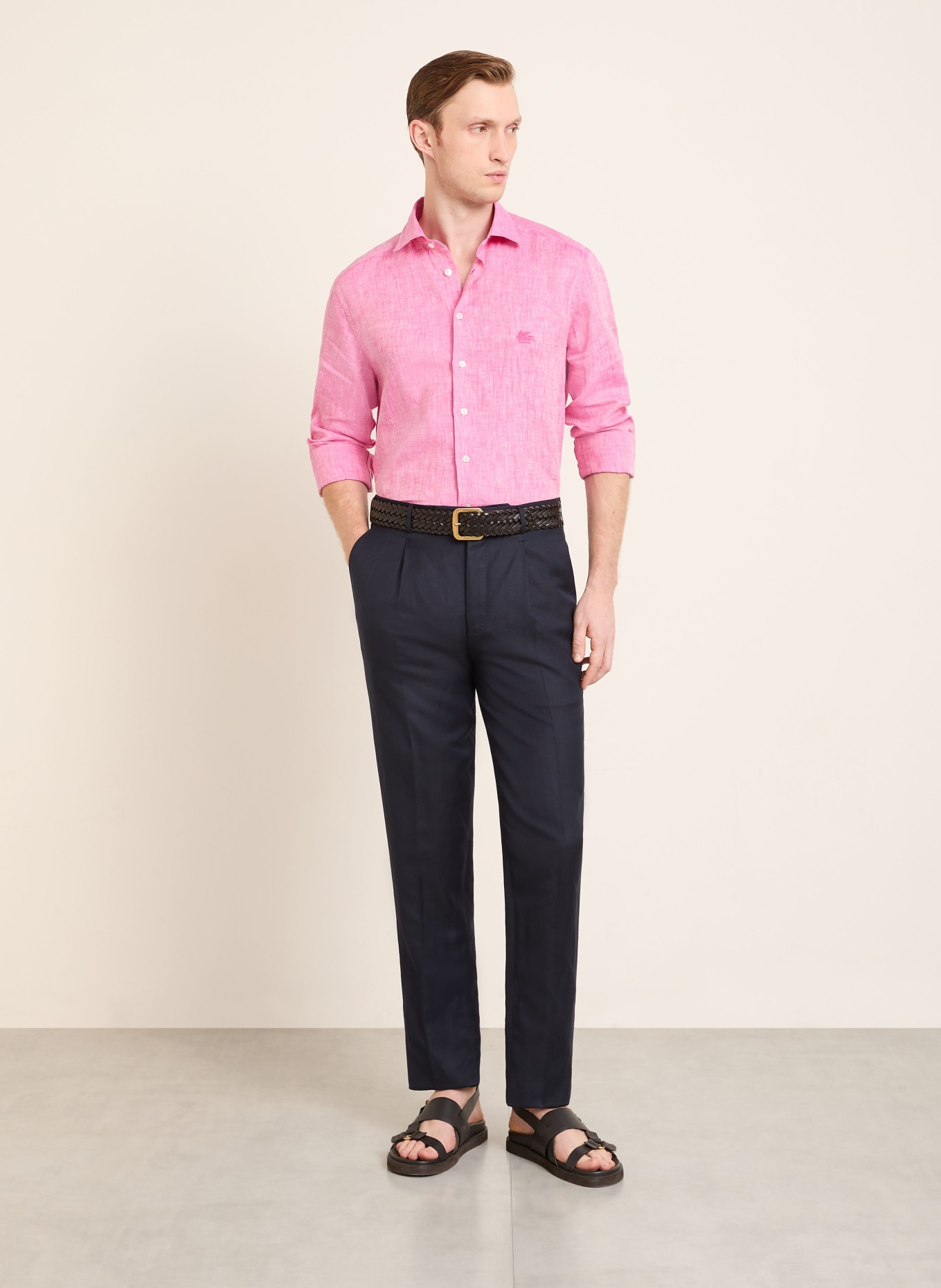 ETRO Leinenhemd Regular Fit: PINK
