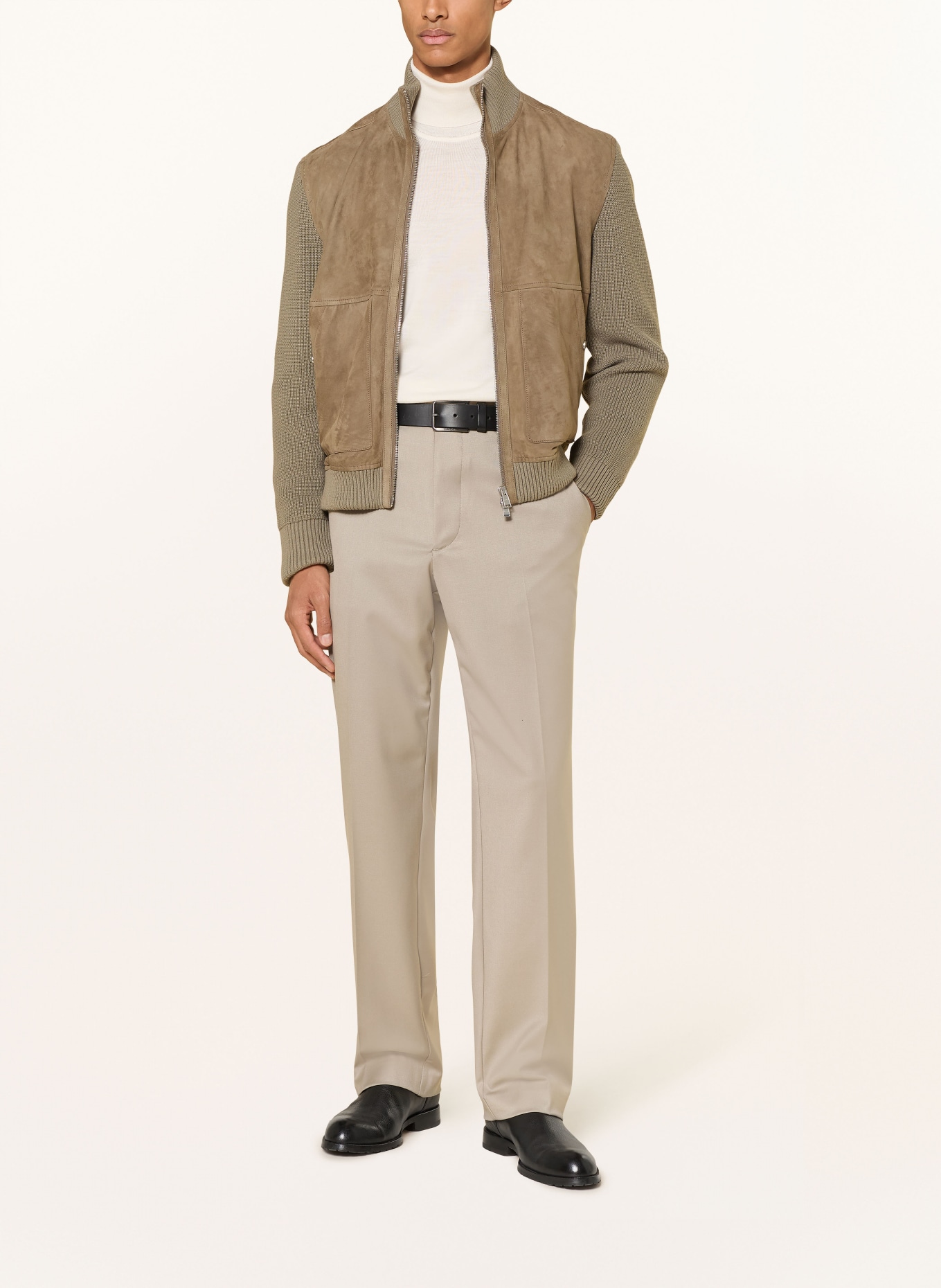 BOSS Rollkragenpullover MUSSO: CREME