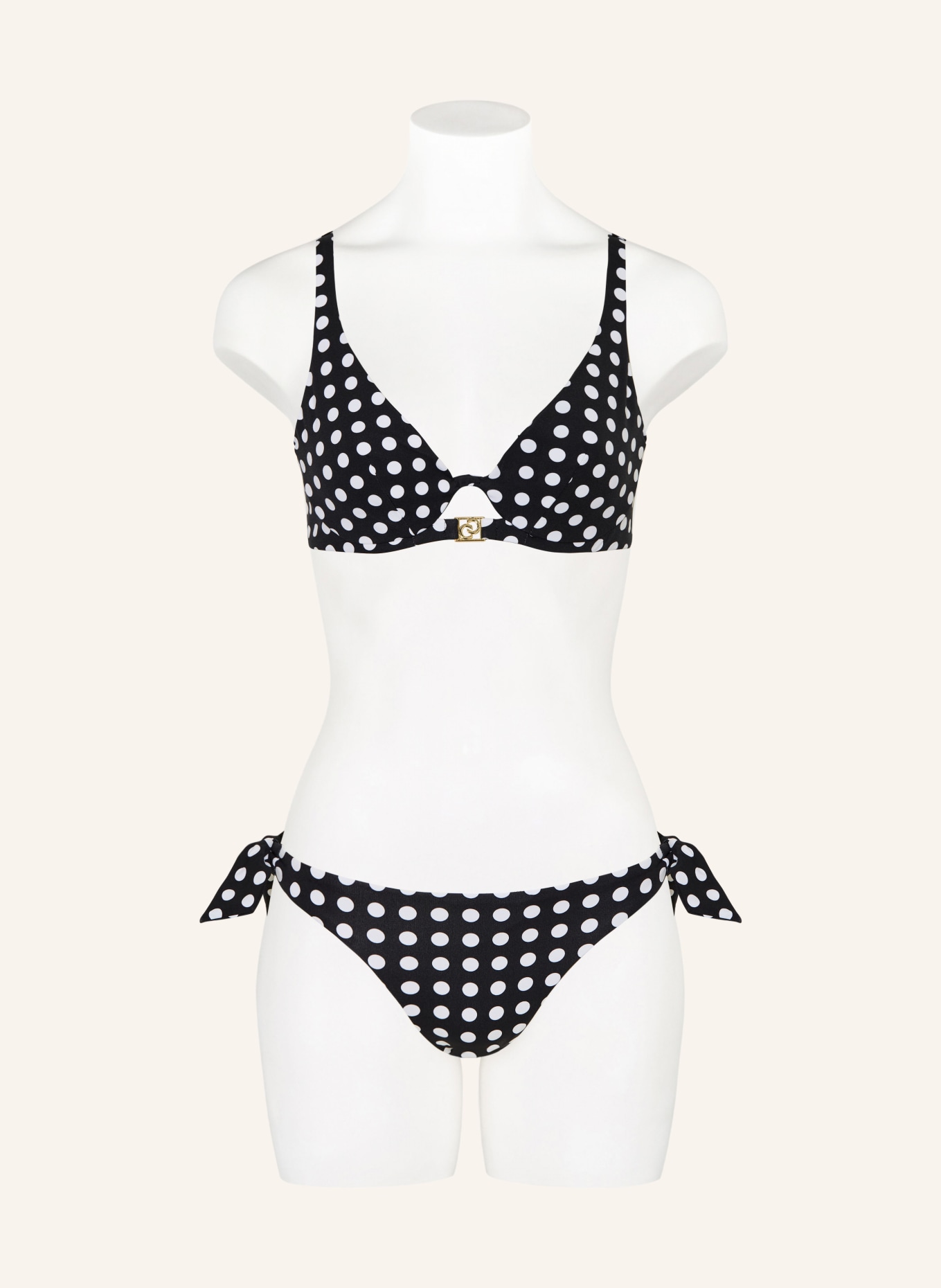 CHANTELLE Bügel-Bikini-Top SAUVAGE: SCHWARZ / WEISS