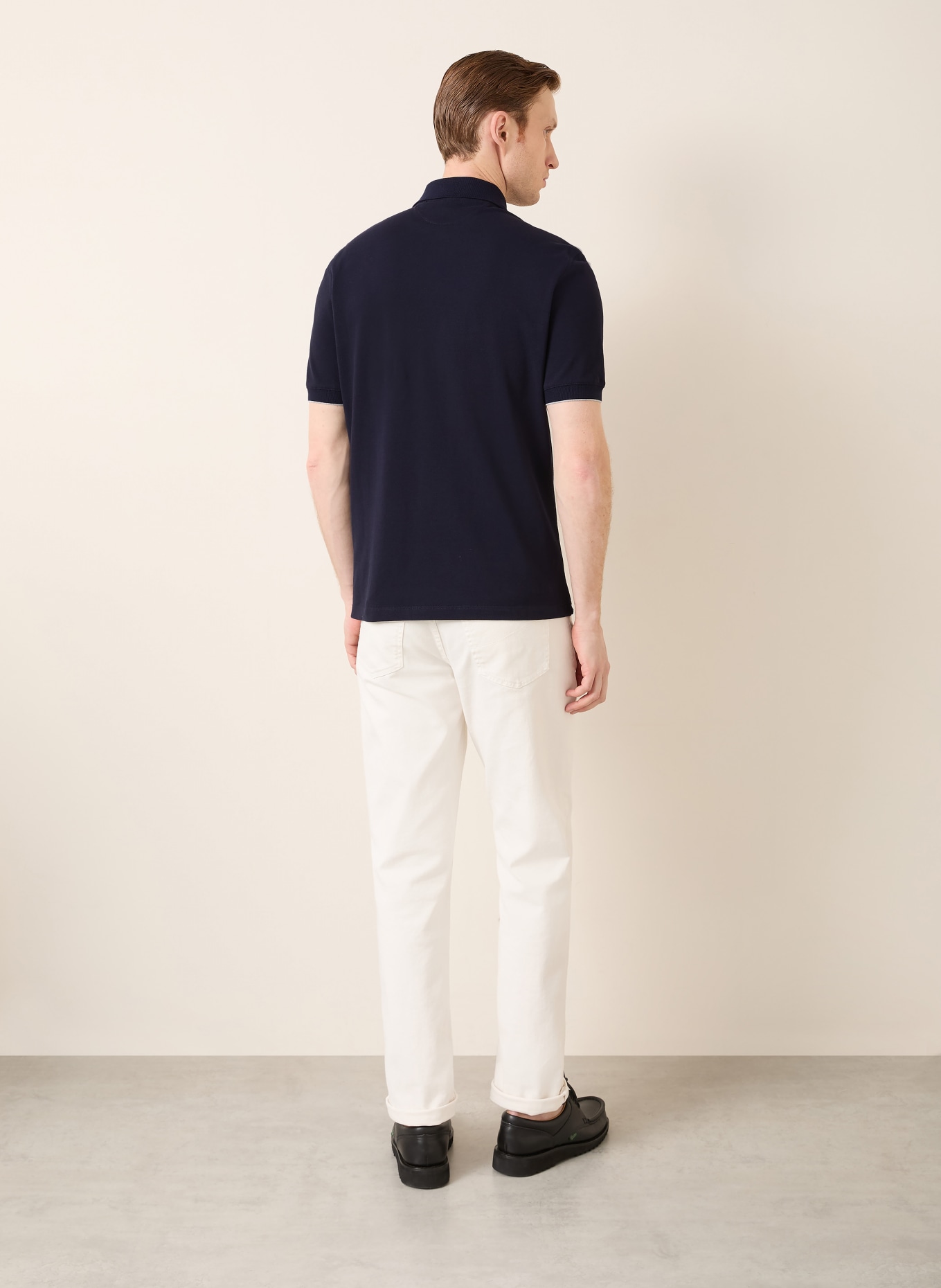 BRUNELLO CUCINELLI Piqué-Poloshirt: DUNKELBLAU