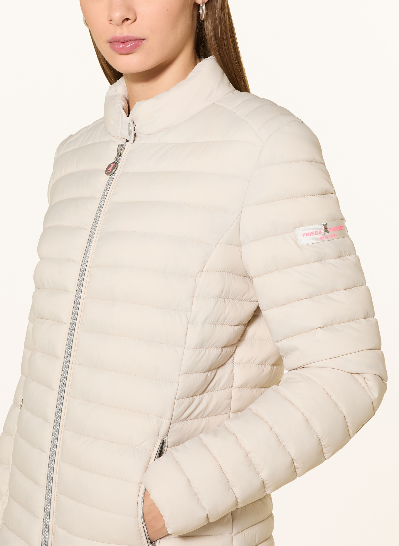 FRIEDA & FREDDIES JUDY quilted jacket: LIGHT BROWN
