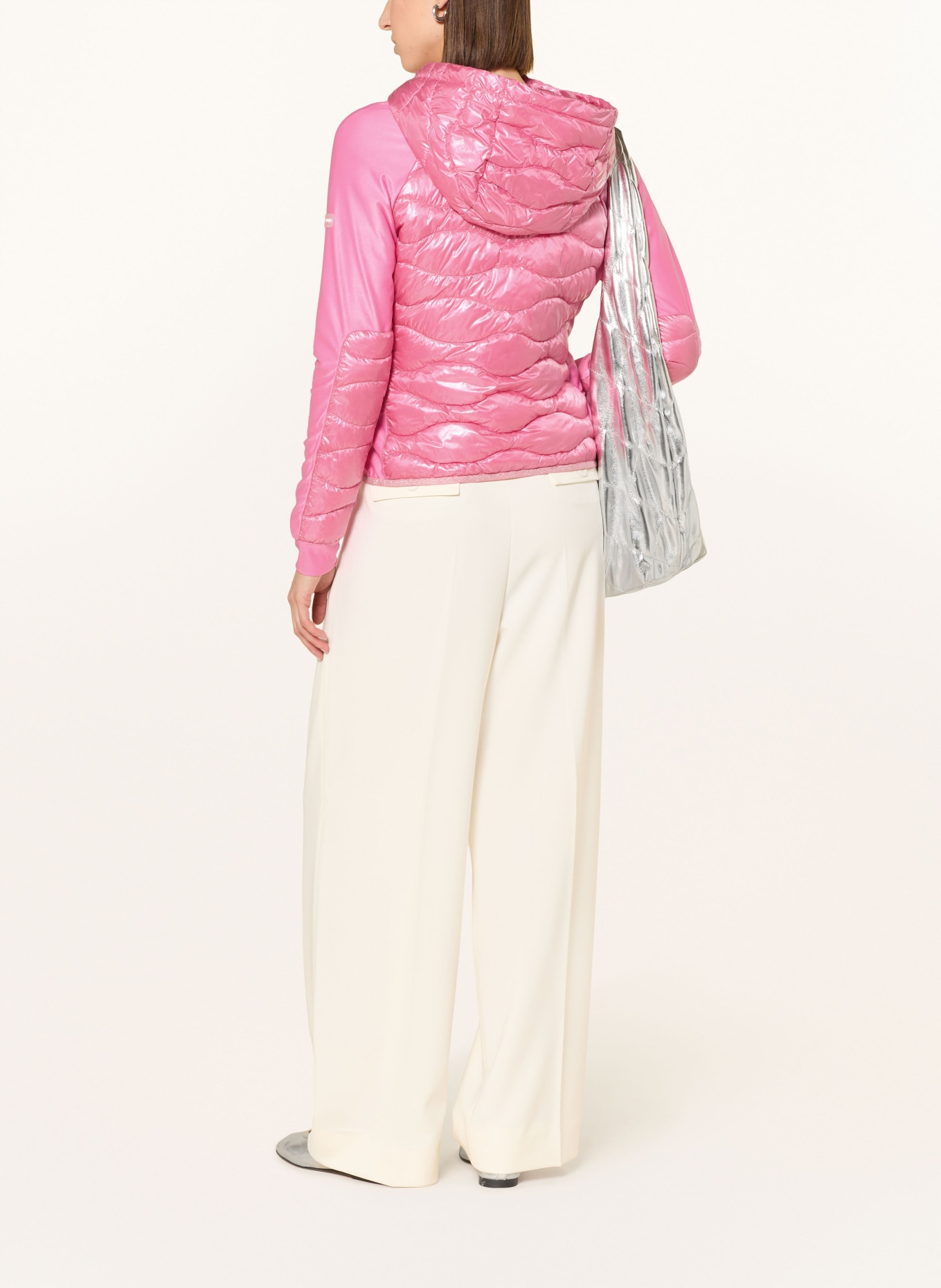 FRIEDA & FREDDIES Prošívaná bunda DAVY z kombinace materiálů: RŮŽOVÁ