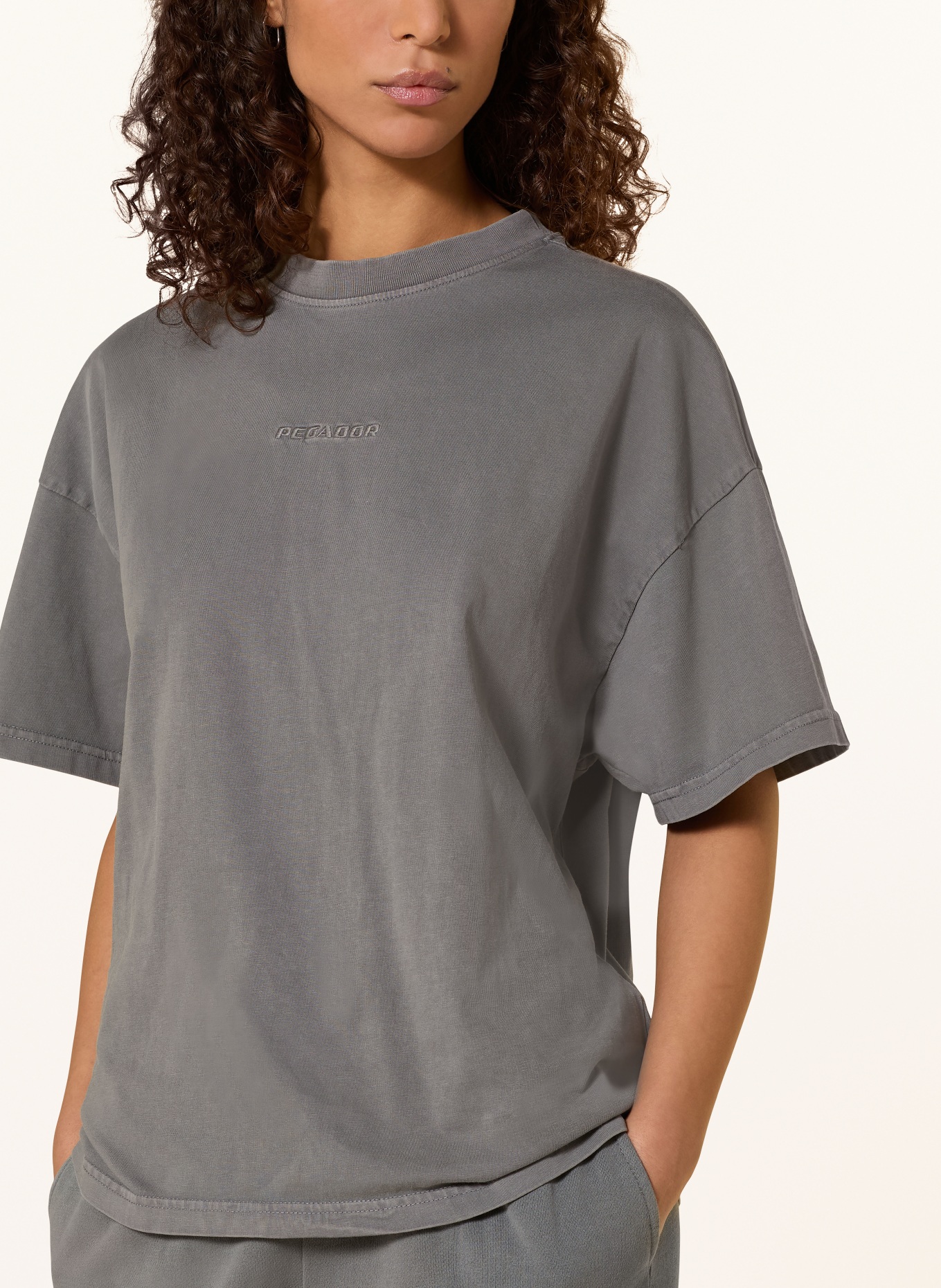 PEGADOR Oversized-Shirt BRACY: DUNKELGRAU