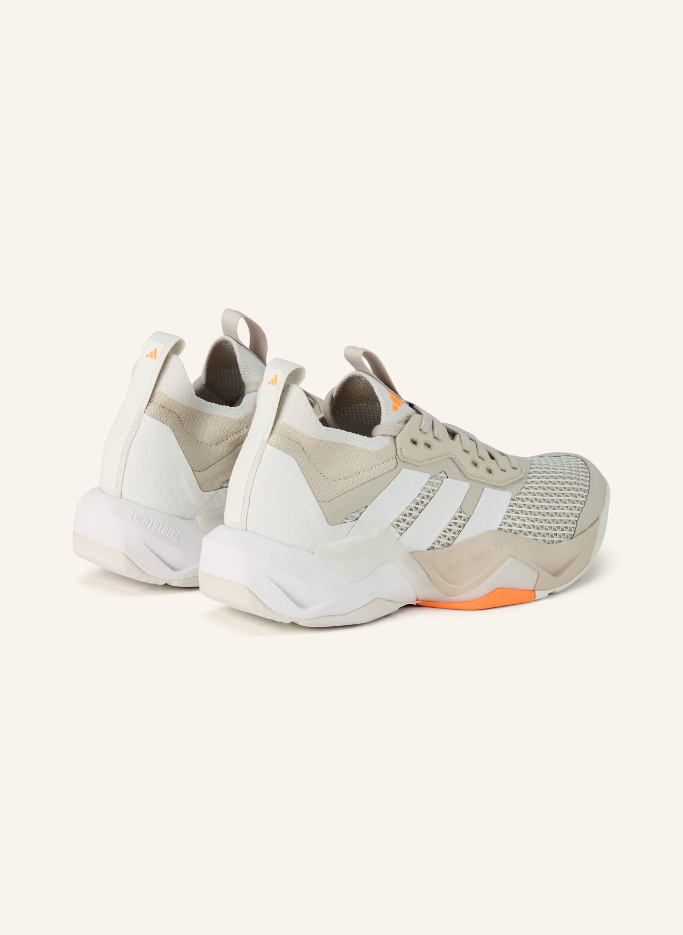 adidas Fitnessschuhe RAPIDMOVE ADV 2: HELLGRAU / NEONORANGE / WEISS