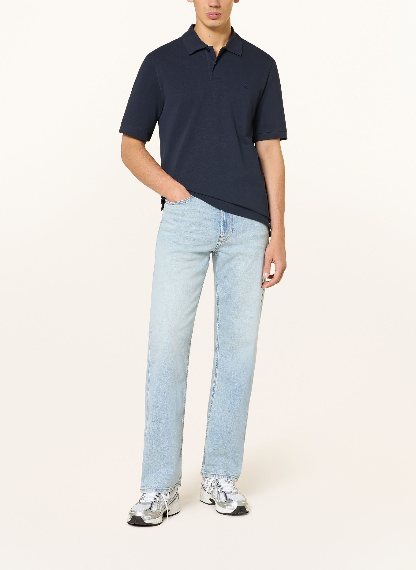 ARMEDANGELS Piqué-Poloshirt MAARIO: DUNKELBLAU