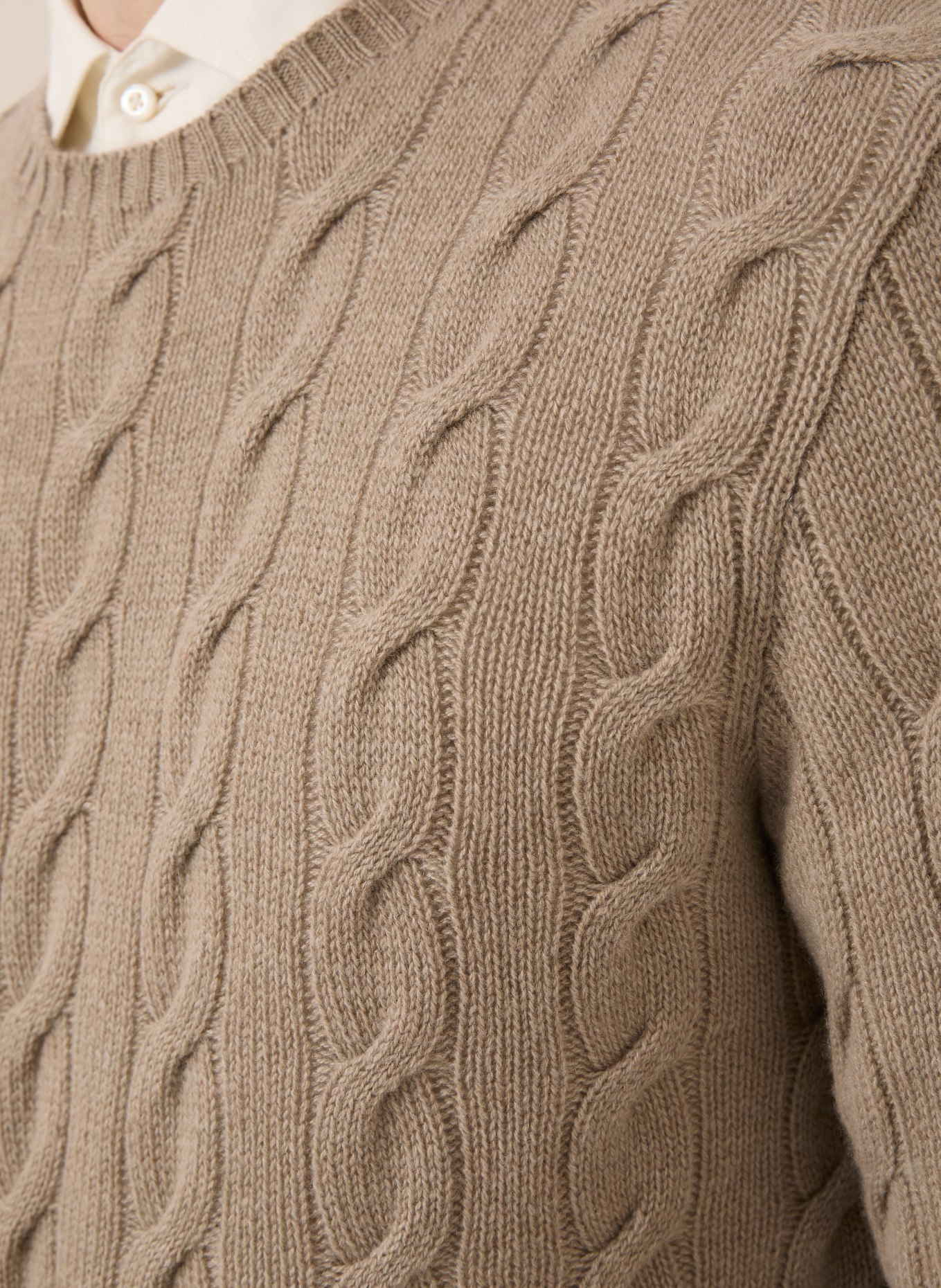 RALPH LAUREN PURPLE LABEL Kašmírový svetr: SVĚTLE HNĚDÁ