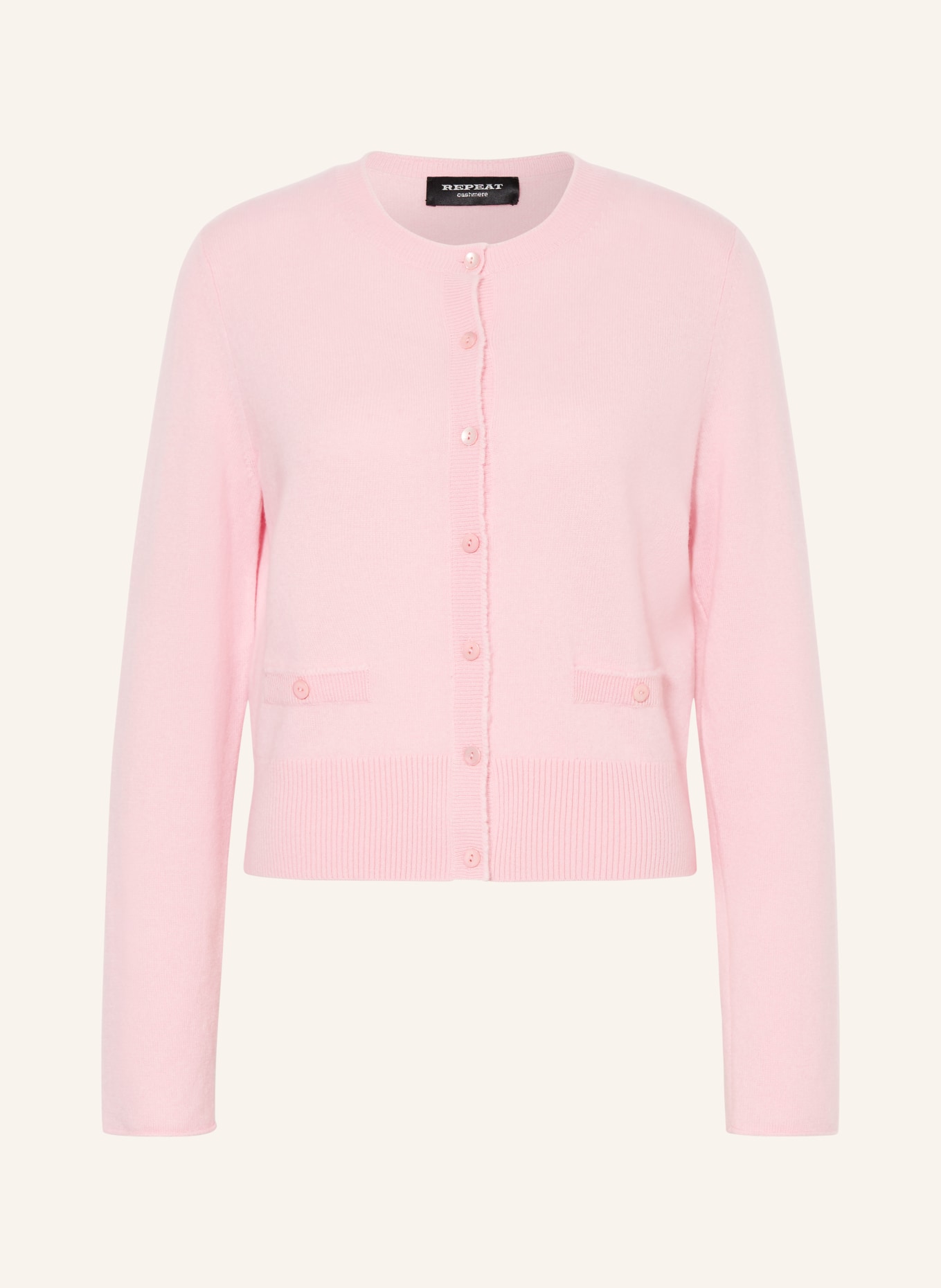 REPEAT Cashmere cardigan: PINK