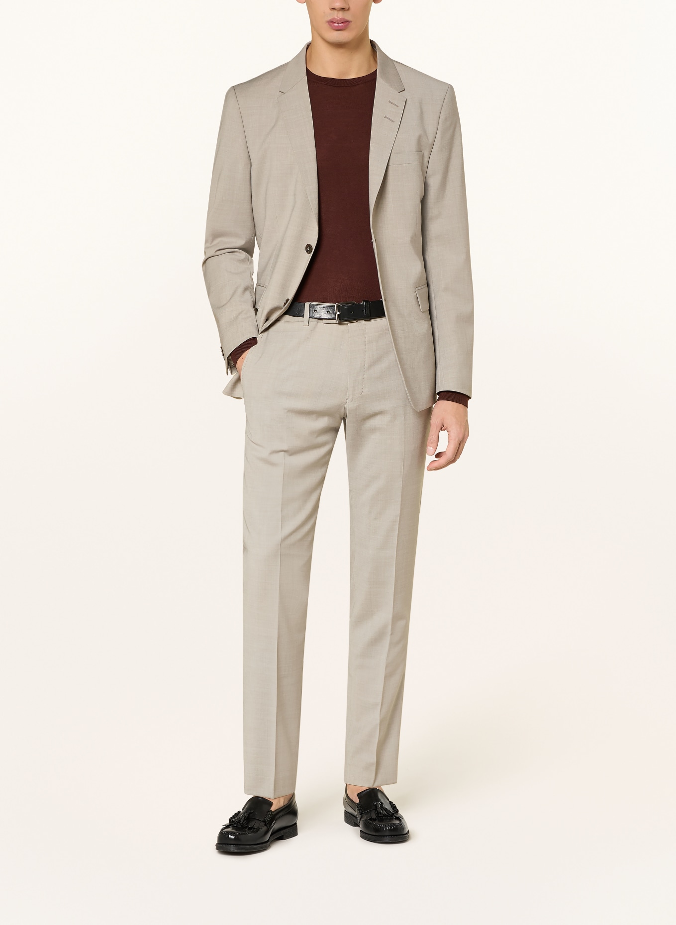 TIGER OF SWEDEN Oblekové kalhoty TENUTA Slim Fit: 12T SAND