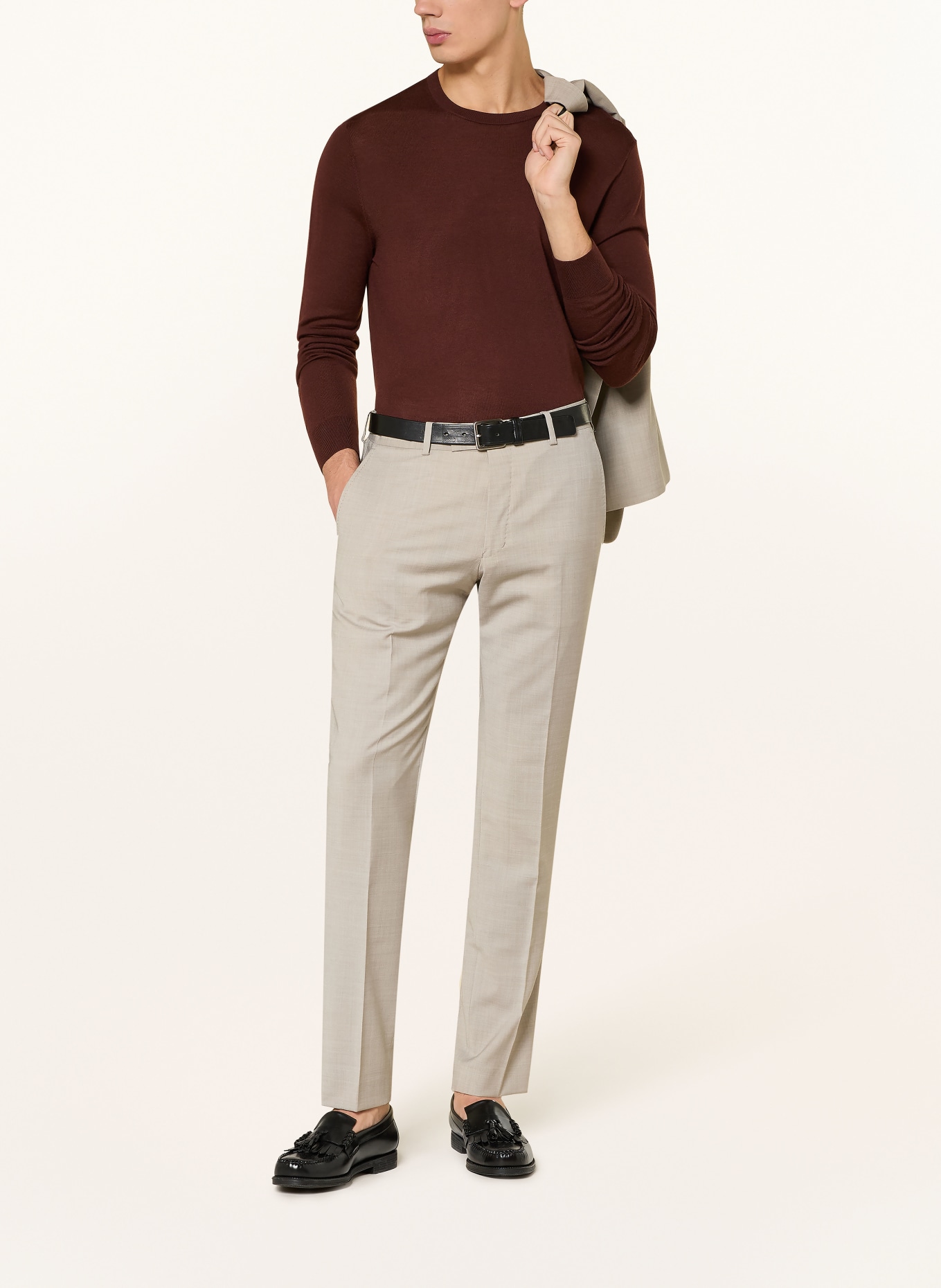 TIGER OF SWEDEN Oblekové kalhoty TENUTA Slim Fit: 12T SAND