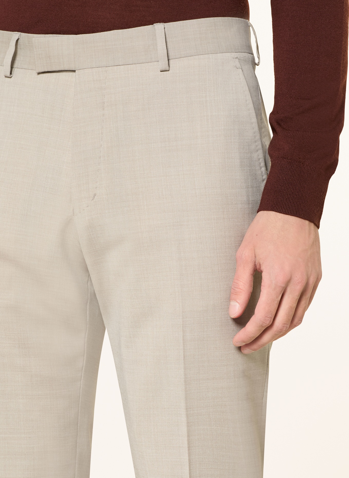 TIGER OF SWEDEN Oblekové kalhoty TENUTA Slim Fit: 12T SAND