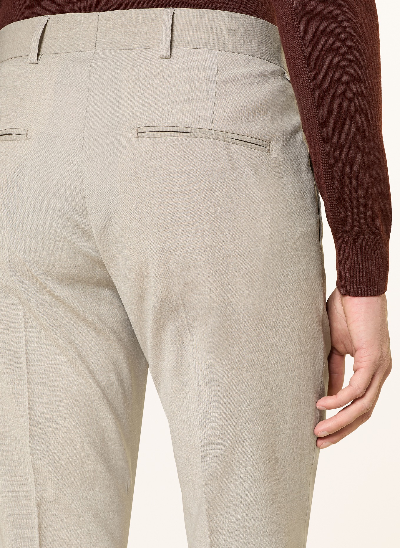 TIGER OF SWEDEN Oblekové kalhoty TENUTA Slim Fit: 12T SAND