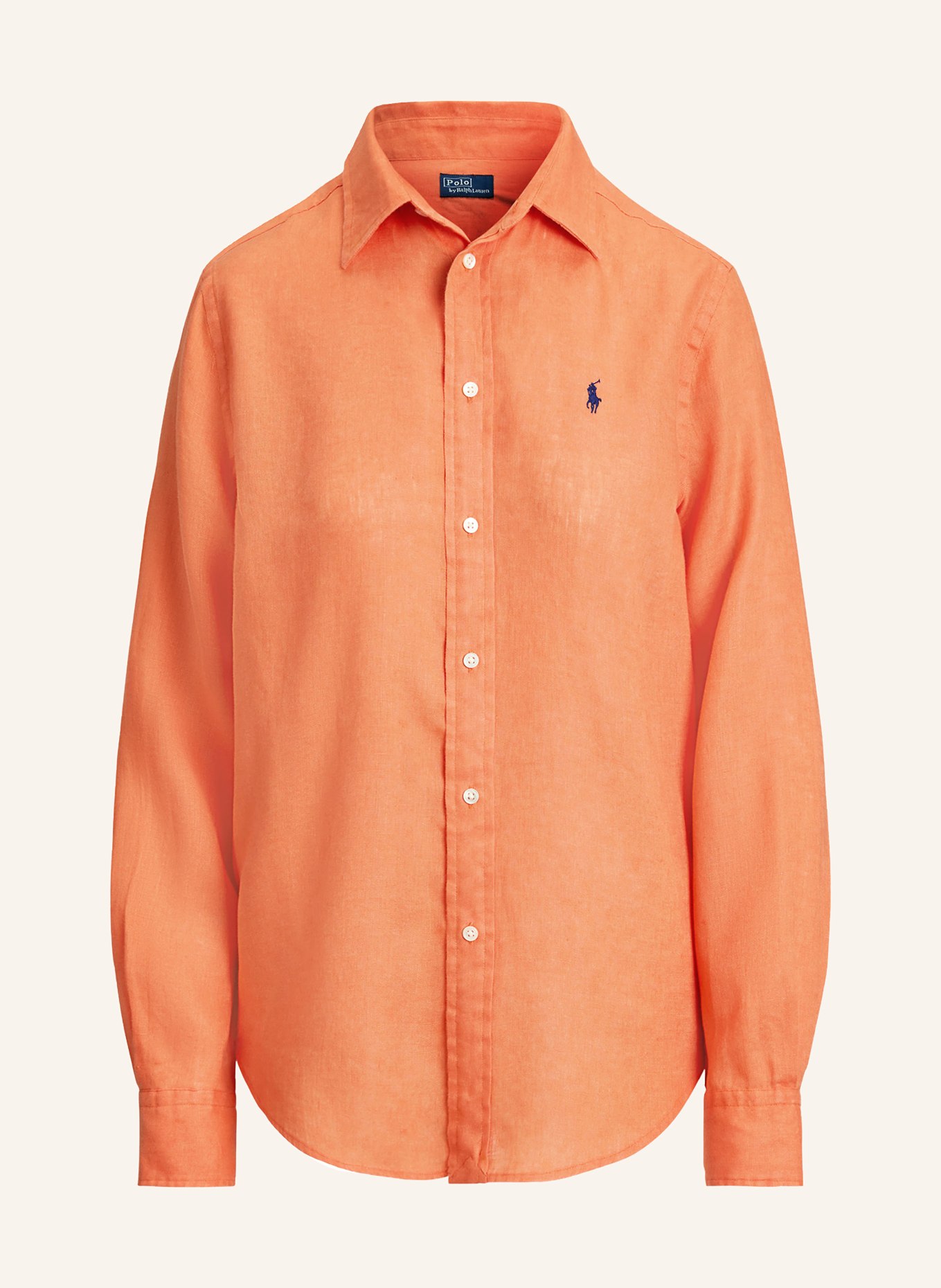 POLO RALPH LAUREN Shirt blouse made of linen: ORANGE