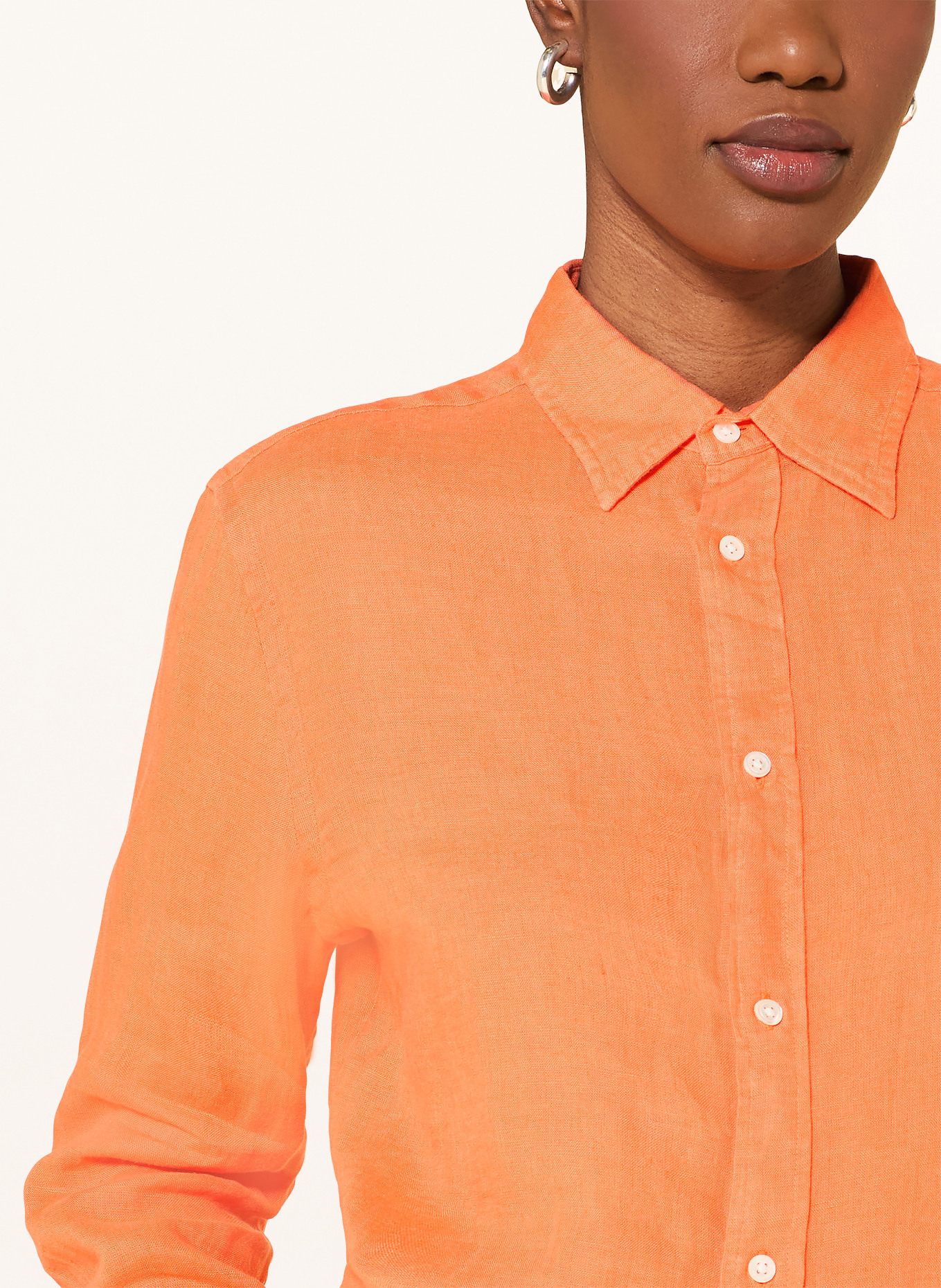 POLO RALPH LAUREN Shirt blouse made of linen: ORANGE