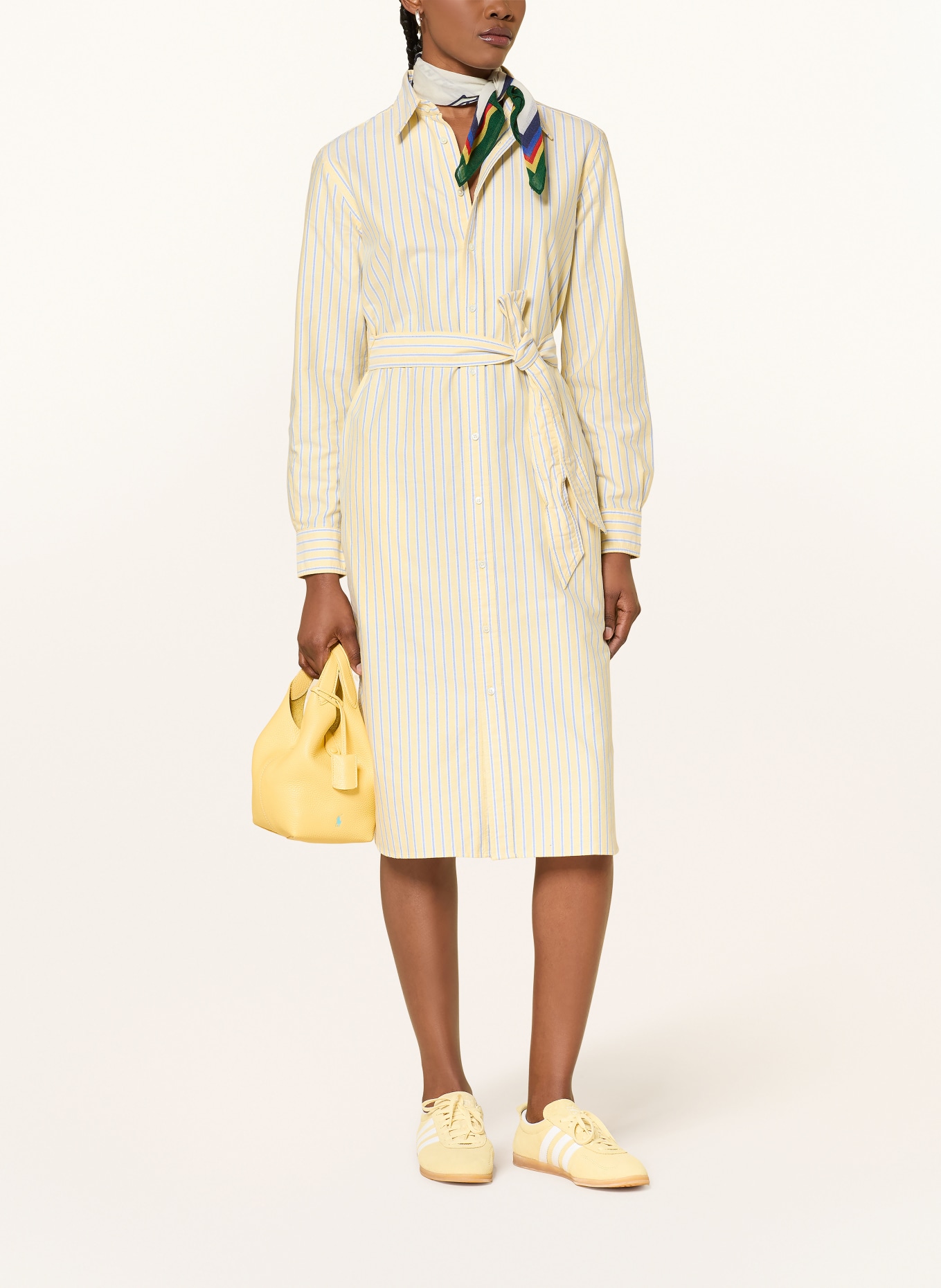 POLO RALPH LAUREN Sukienka koszulowa: JASNOŻÓŁTY / JASNONIEBIESKI