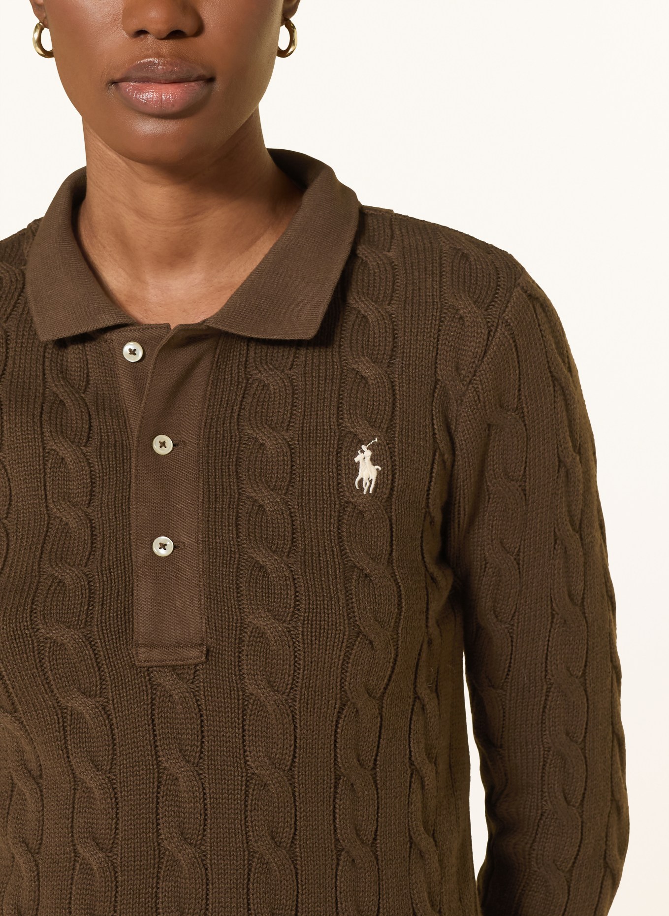 POLO RALPH LAUREN Sweter: CIEMNOBRĄZOWY