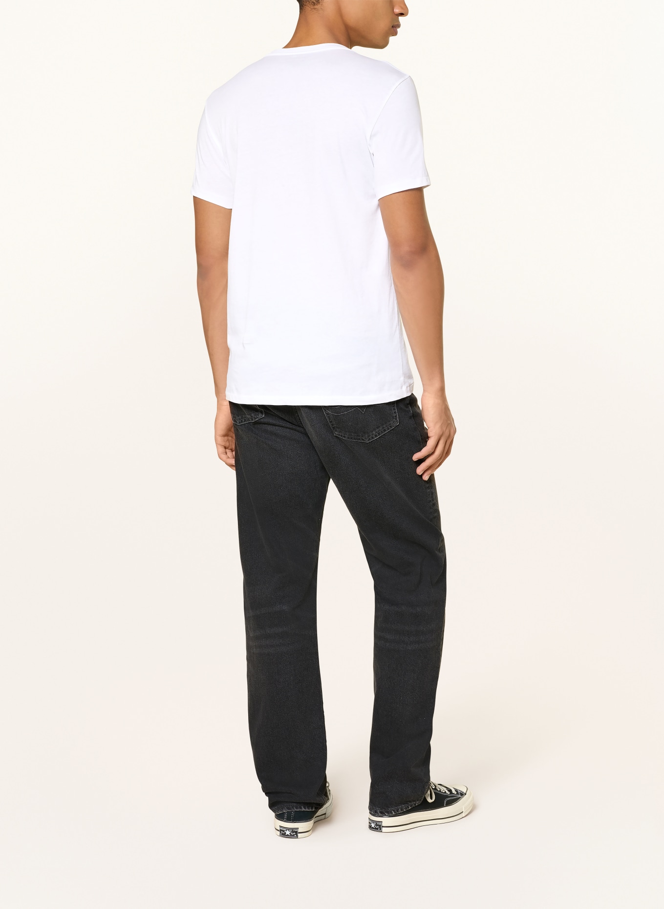 ALLSAINTS 3er-Pack T-Shirts TONIC: WEISS / HELLGRAU / SCHWARZ