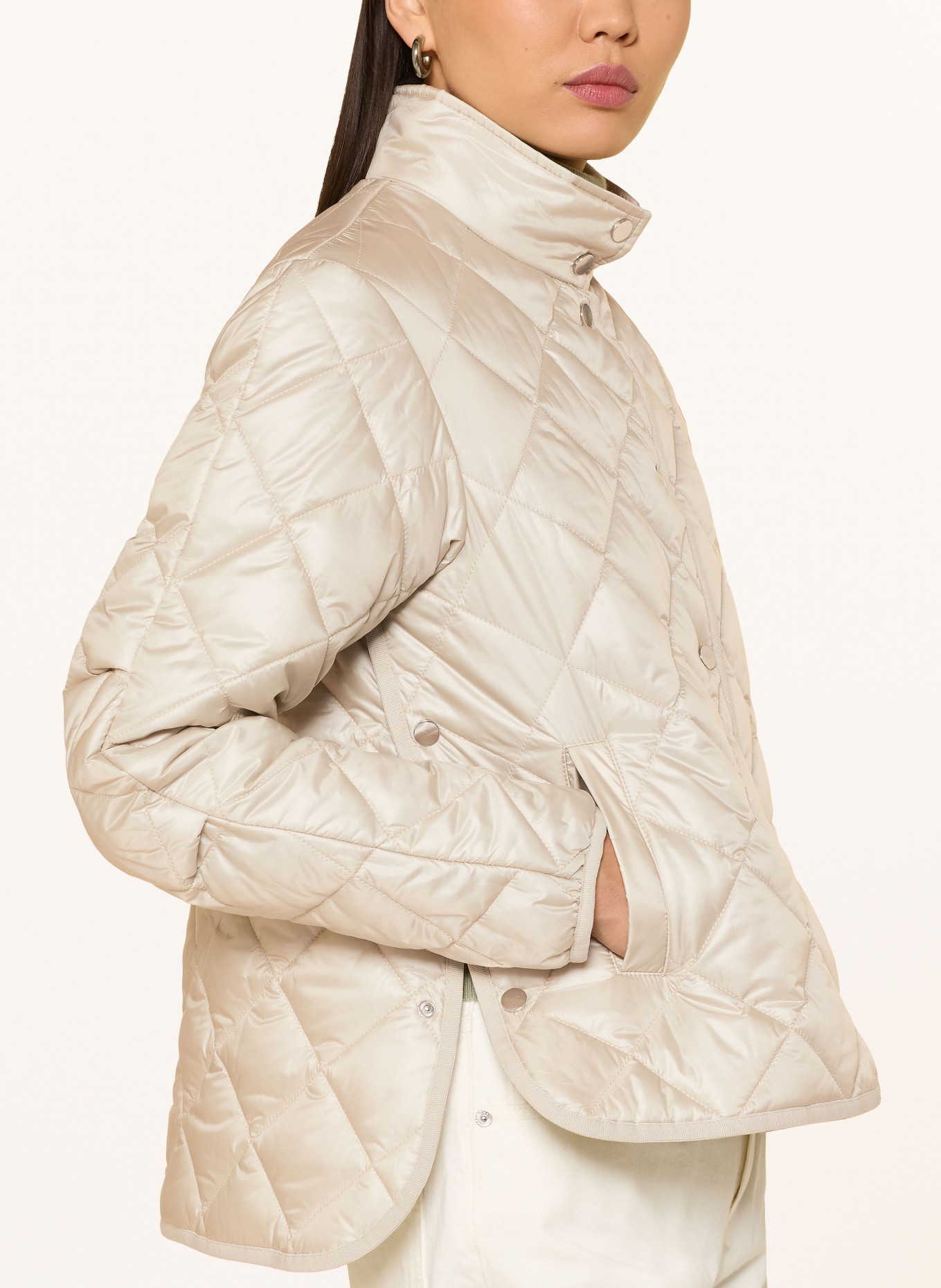 No.1 Como Quilted jacket: BEIGE