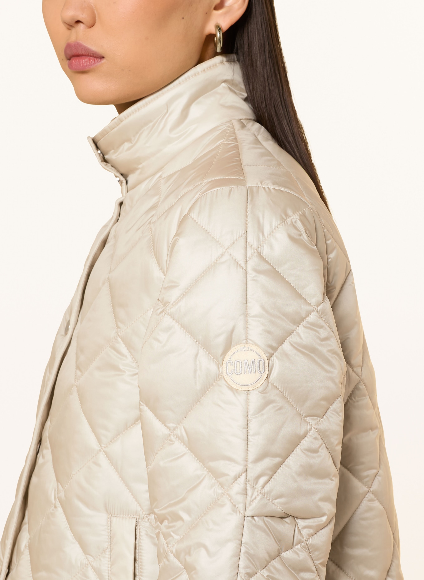 No.1 Como Quilted jacket: BEIGE
