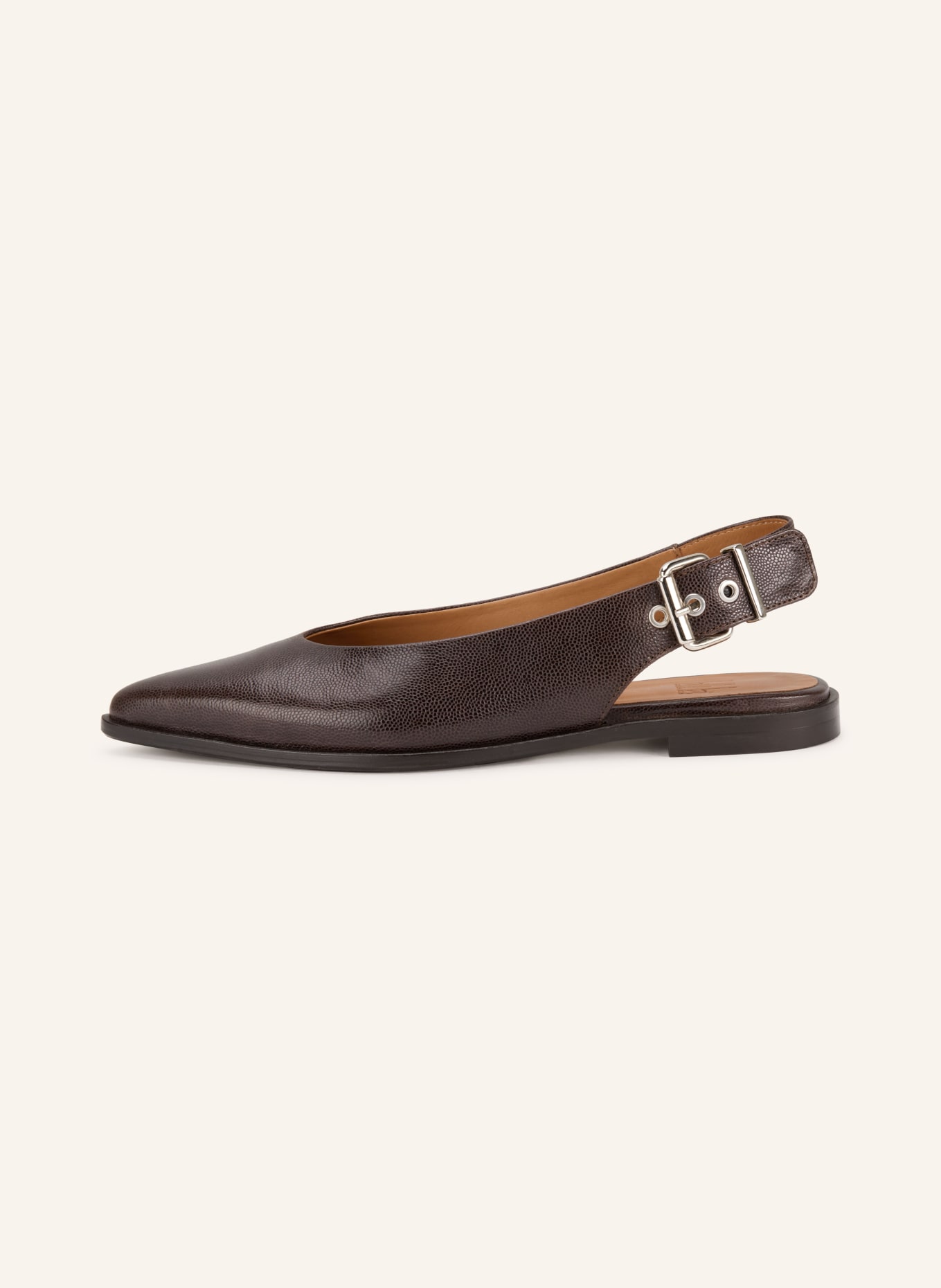 billi bi Sling ballerina flats: DARK BROWN