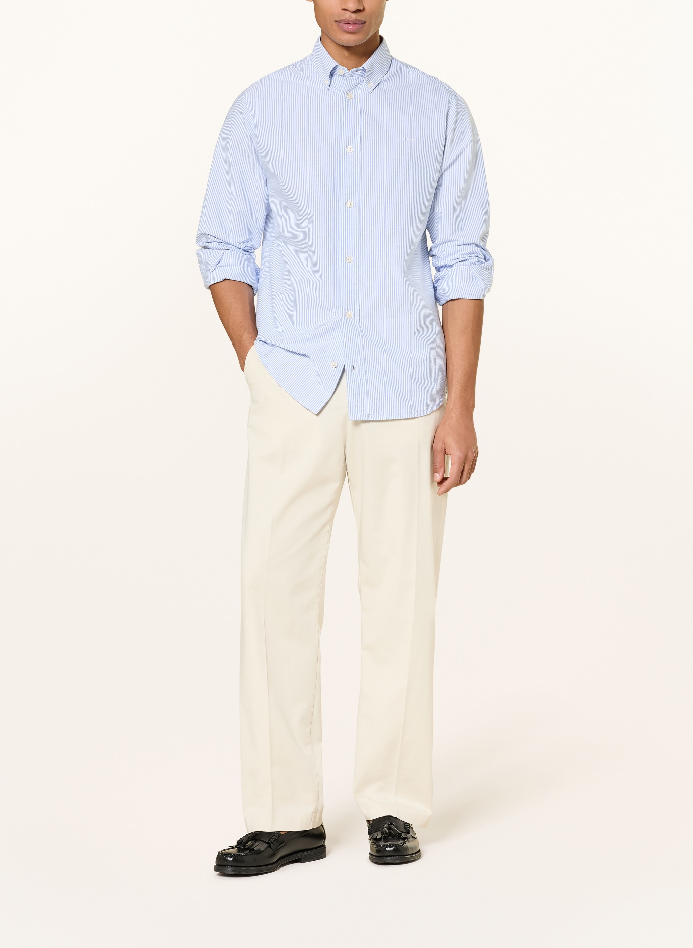 NN.07 Hemd COLBY Regular Fit: HELLBLAU / WEISS