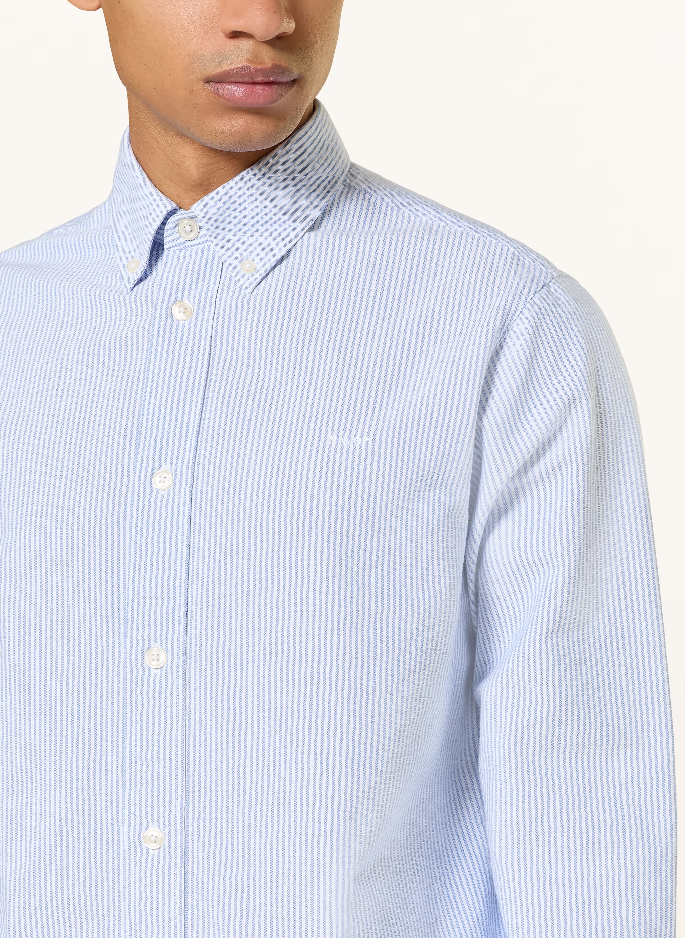 NN.07 Hemd COLBY Regular Fit: HELLBLAU / WEISS