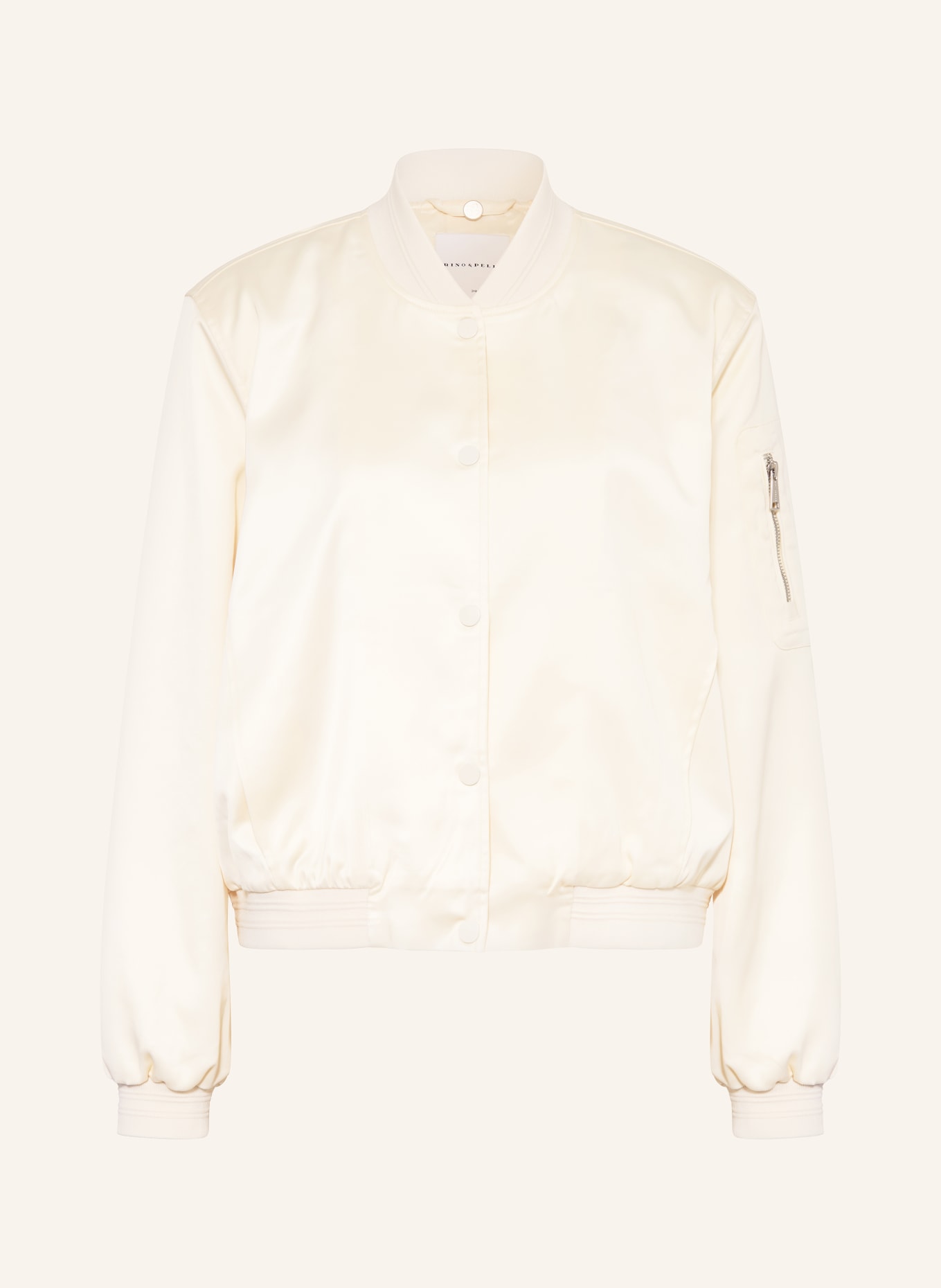 RINO & PELLE Blouson BANNER aus Satin: ECRU
