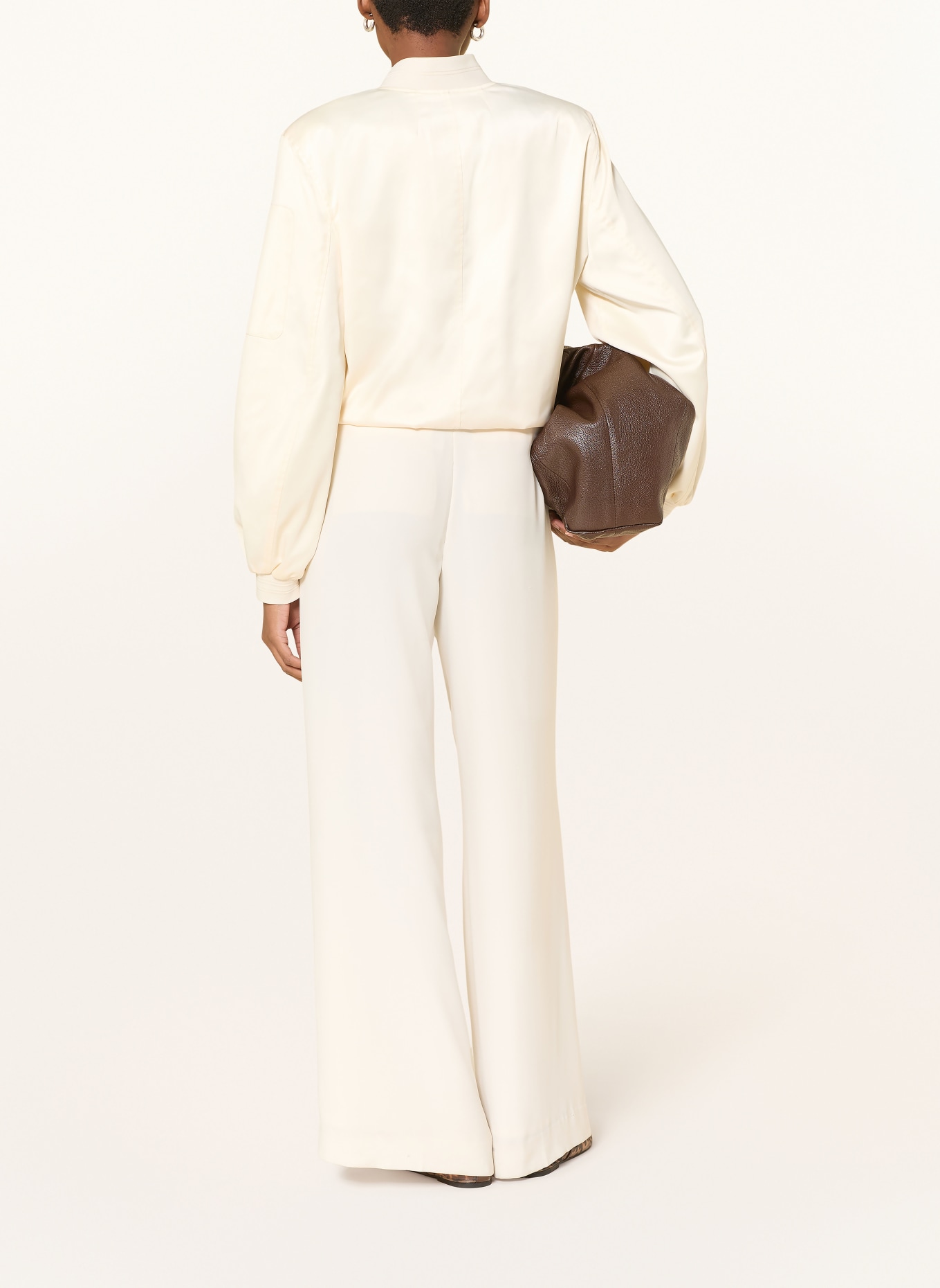 RINO & PELLE Blouson BANNER aus Satin: ECRU