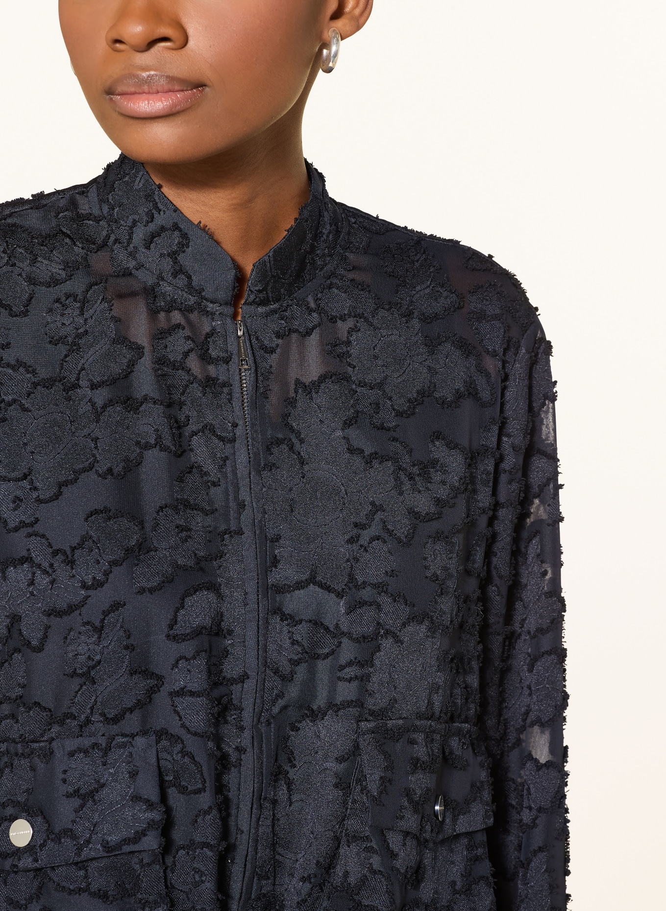 RINO & PELLE Jacke PRIORI aus Lochspitze: DUNKELBLAU