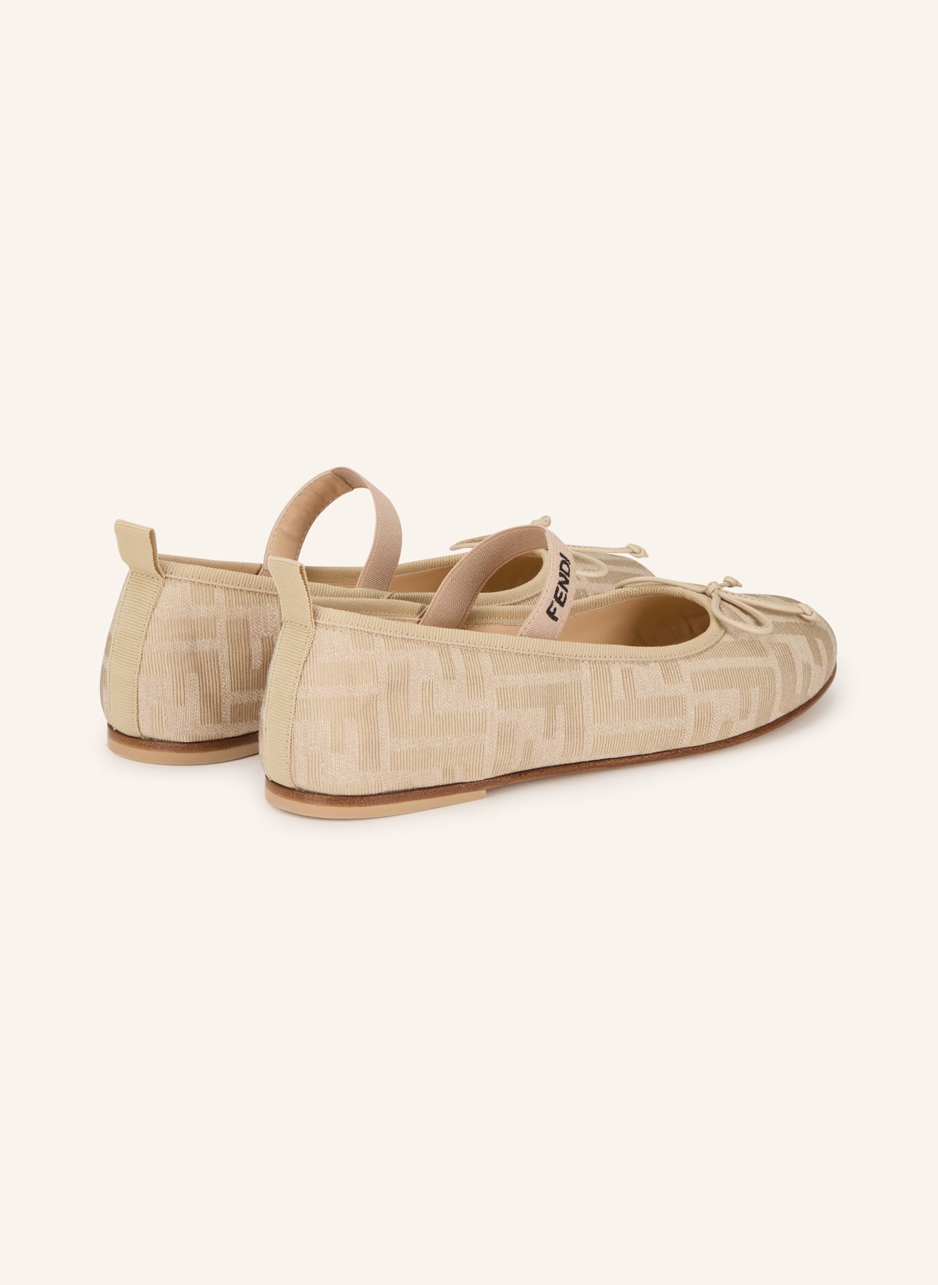 FENDI baleriny: KREMOWY / BEŻOWY