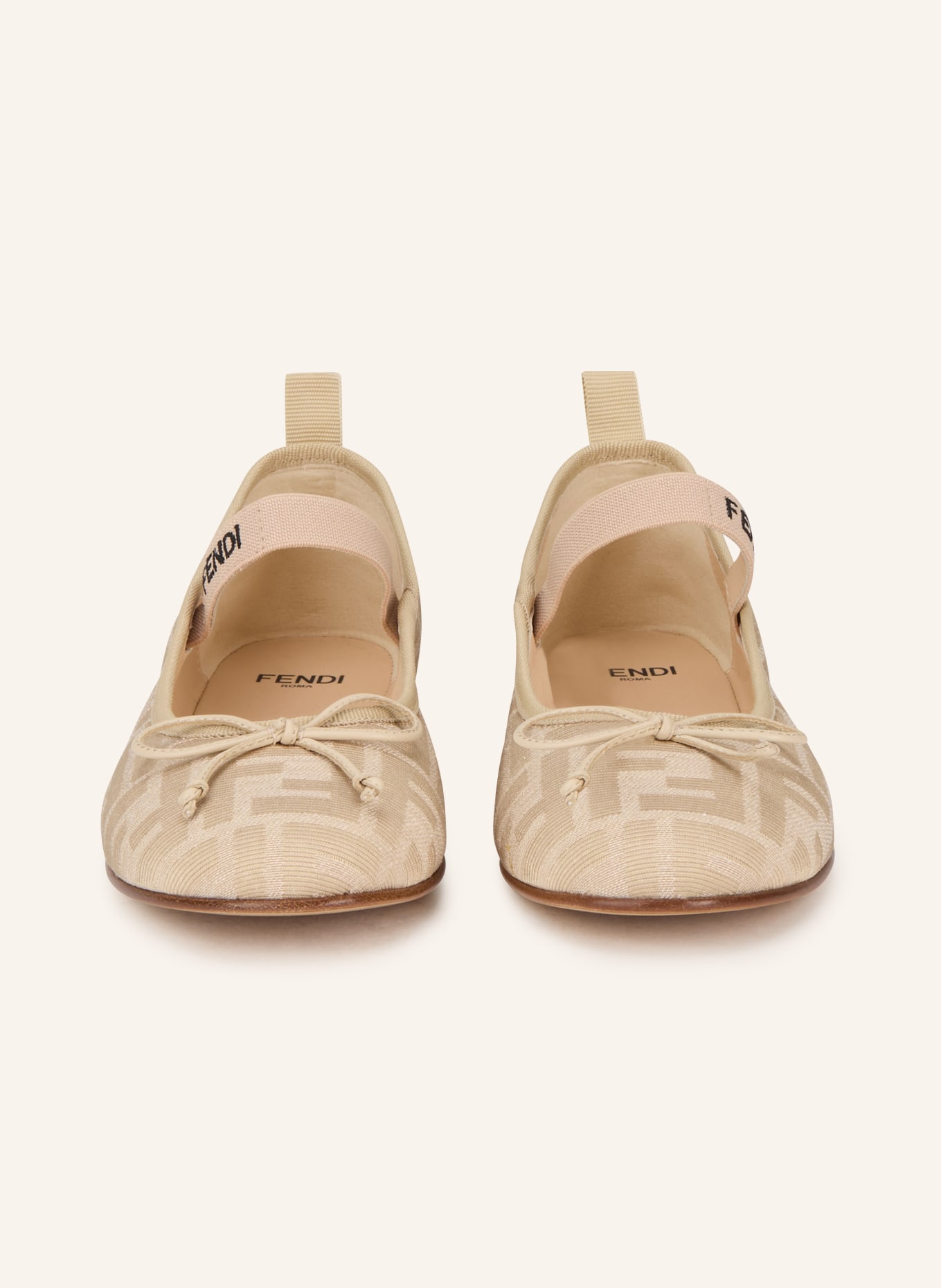 FENDI baleriny: KREMOWY / BEŻOWY
