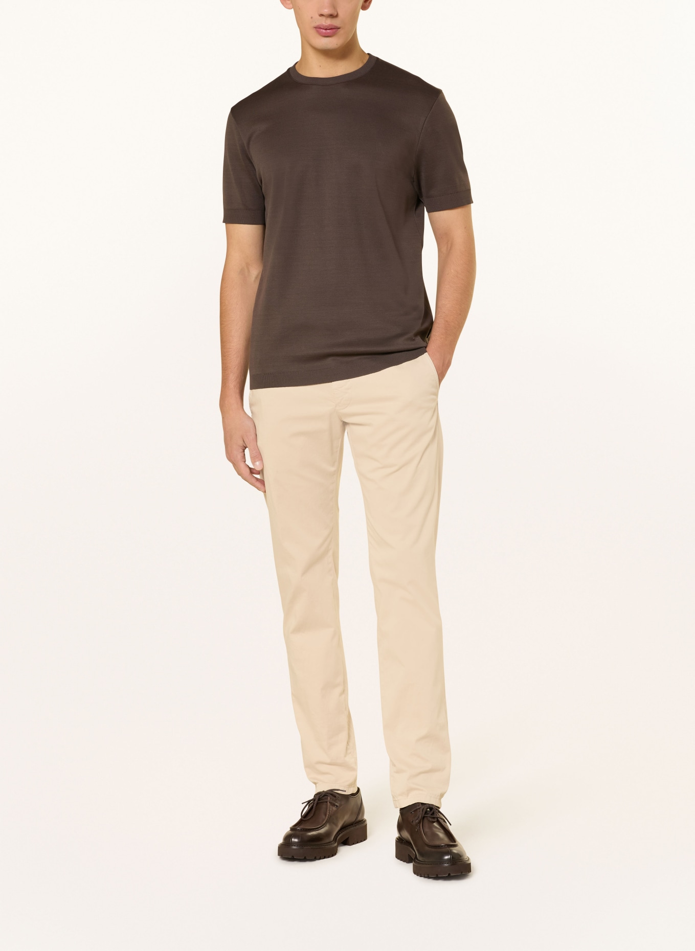 windsor. Strickshirt FLORO: DUNKELBRAUN