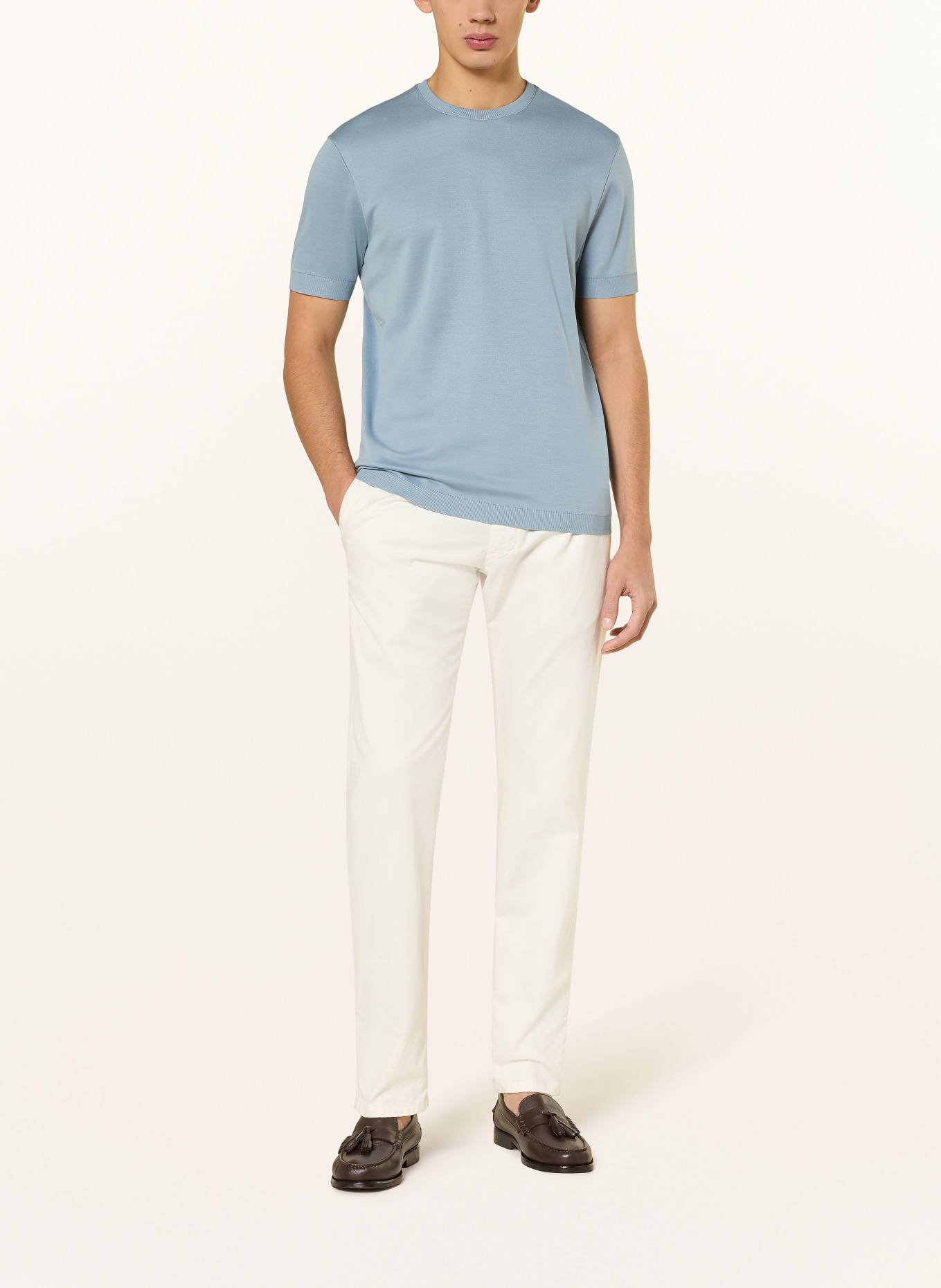 windsor. Strickshirt FLORO: HELLBLAU