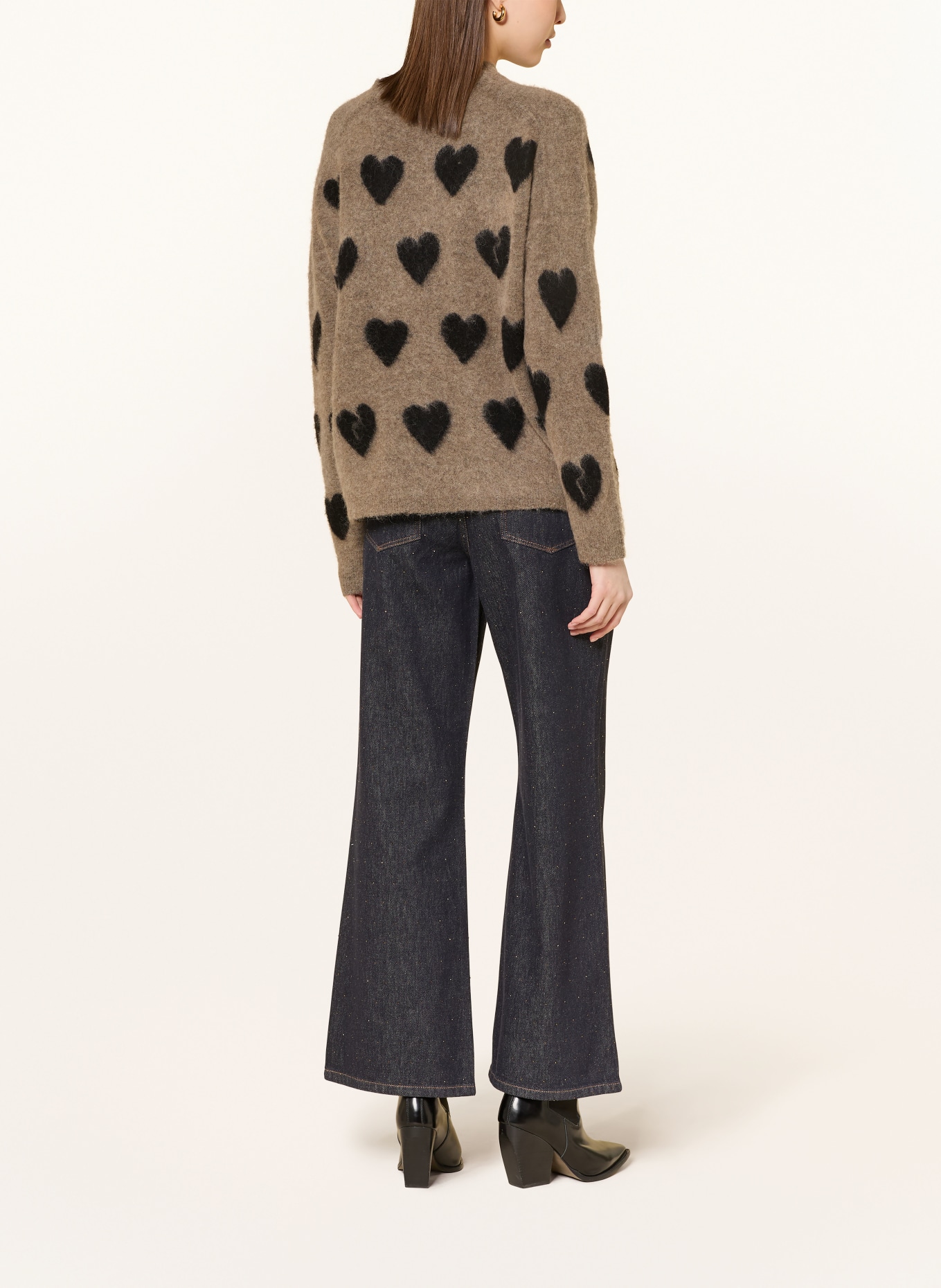 ALLSAINTS Pullover AMORA mit Alpaka: TAUPE / SCHWARZ