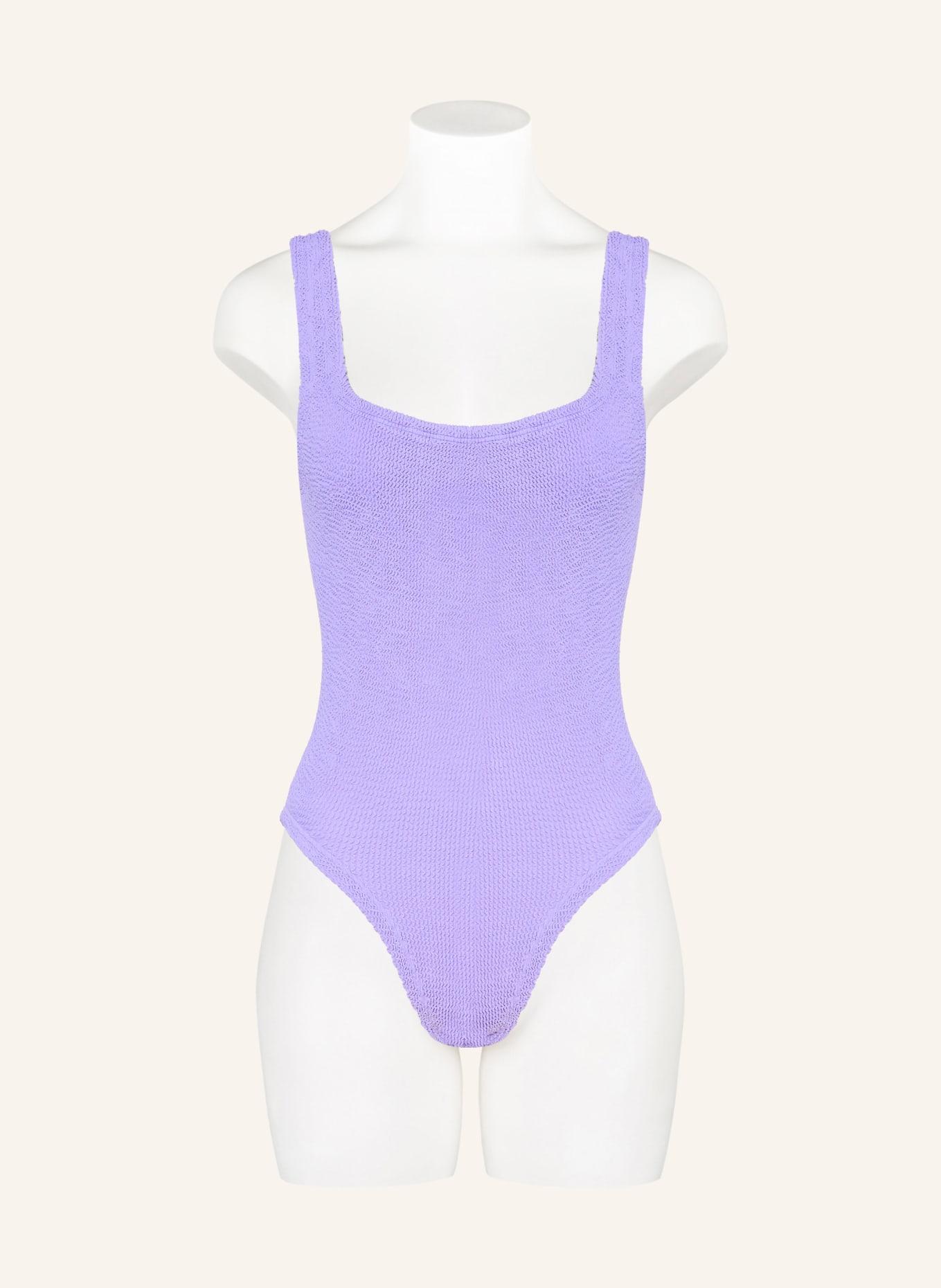 Hunza G Badeanzug SQUARE NECK: NEONLILA