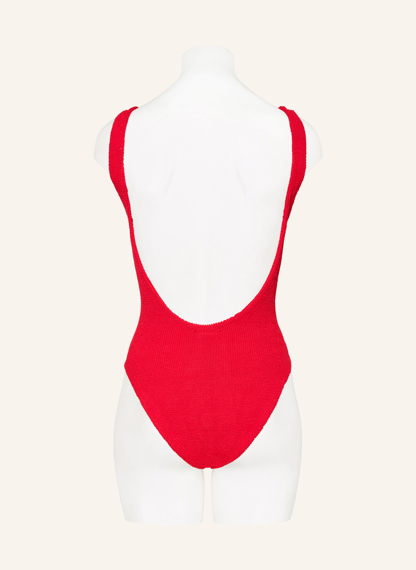 Hunza G Badeanzug SQUARE NECK: ROT