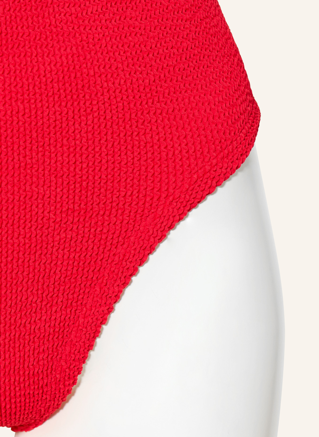 Hunza G Badeanzug SQUARE NECK: ROT