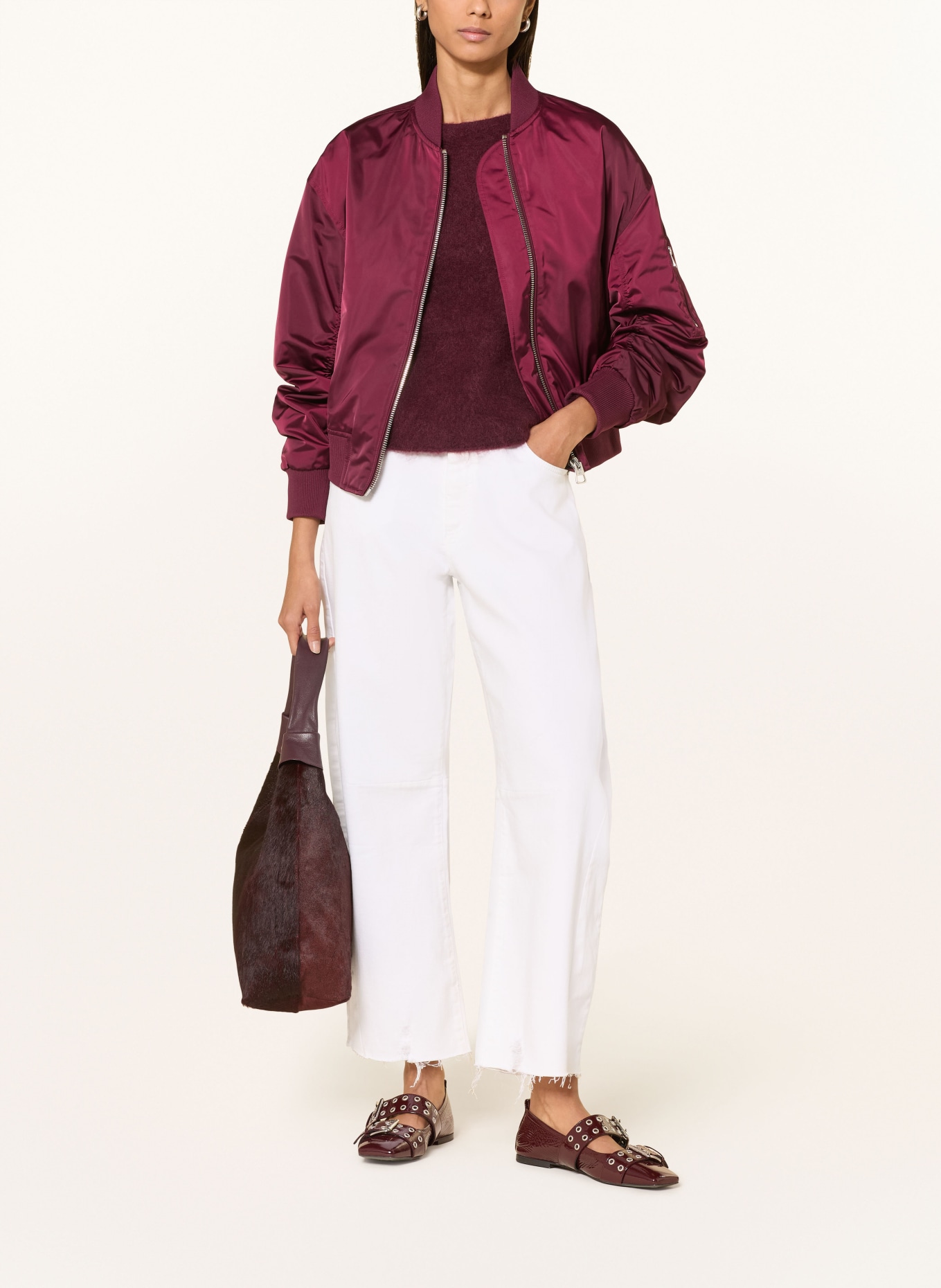 MAC Dżinsy z rozszerzanymi nogawkami DAKOTA: D010 WHITE DENIM