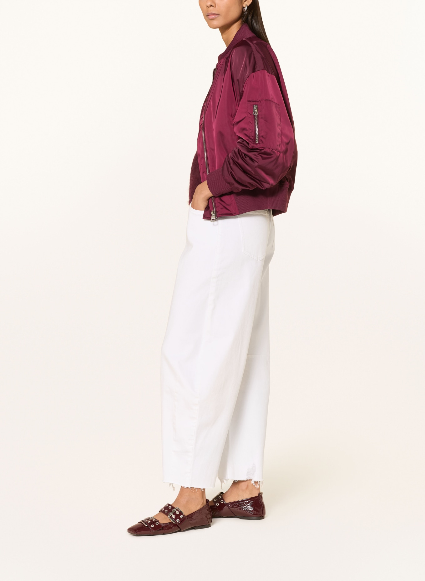 MAC Dżinsy z rozszerzanymi nogawkami DAKOTA: D010 WHITE DENIM