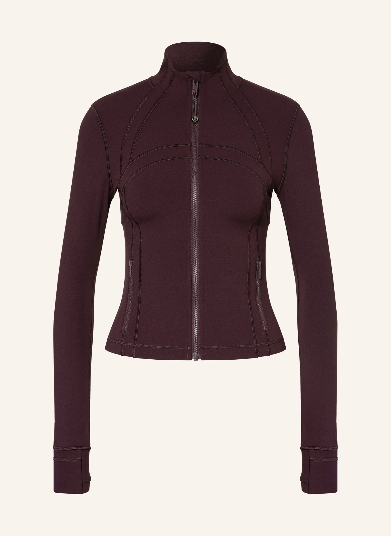 lululemon Yoga-Jacke DEFINE CROPPED: DUNKELROT